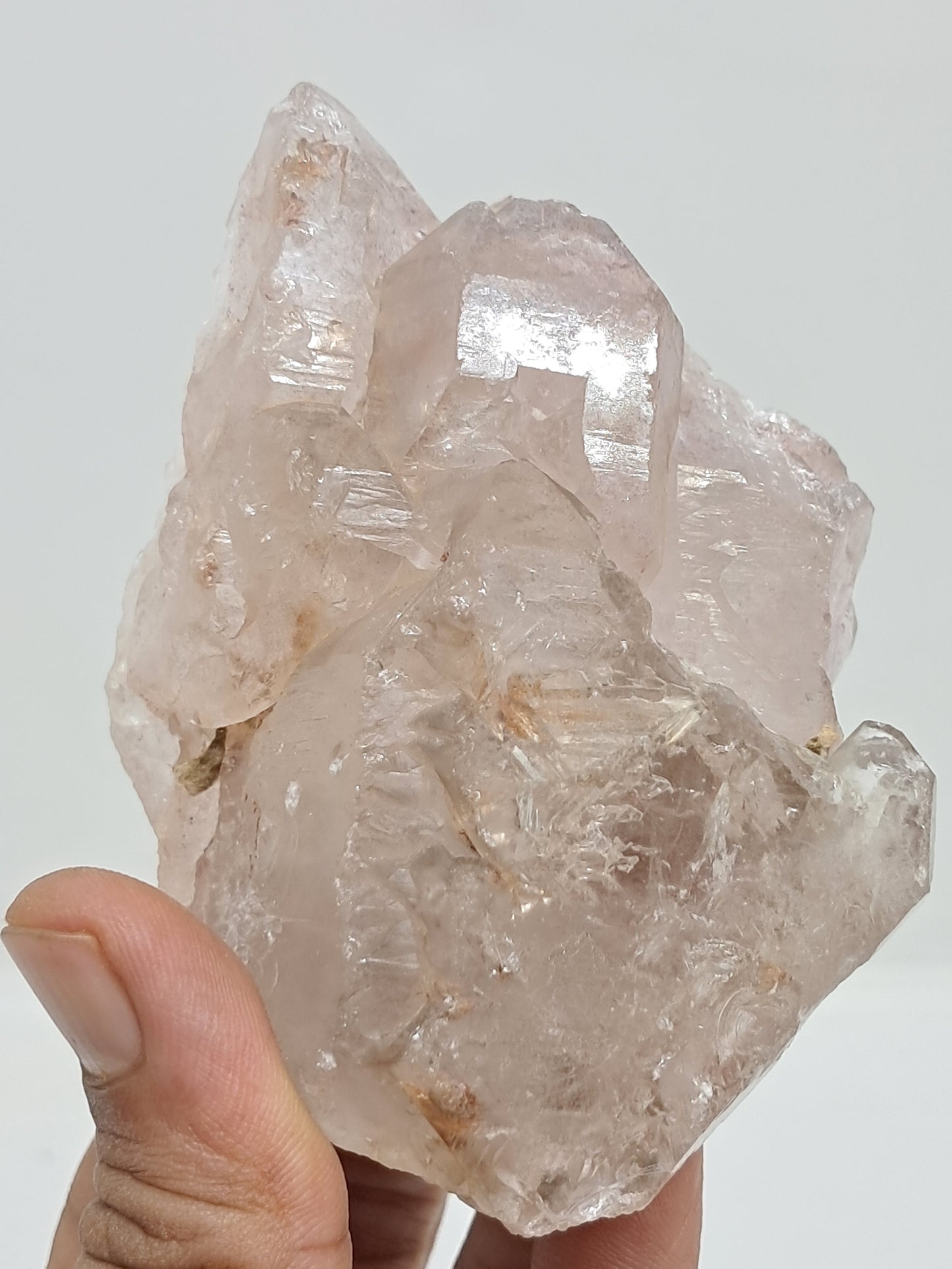 Elestial Quartz w/ Amethyst and Hematite Inclusions (Karur) Raw Natural Crystal Stone | Mineral Specimen #EQ9