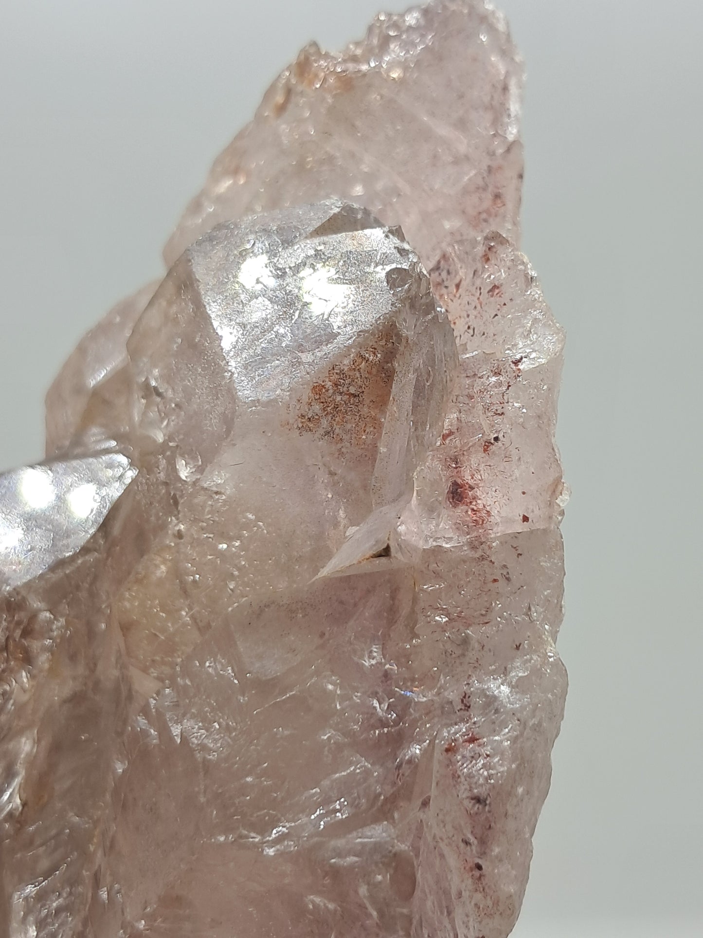 Elestial Quartz w/ Amethyst and Hematite Inclusions (Karur) Raw Natural Crystal Stone | Mineral Specimen #EQ9