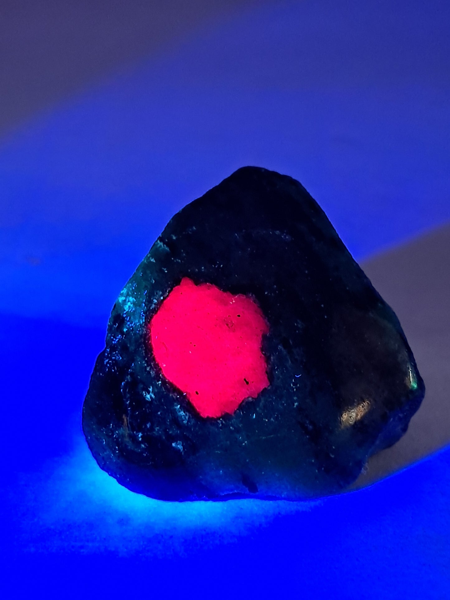 Ruby Zoisite w/ Hornblende (Tanzania) Rough Stone | One Side Polished | Natural Crystal #RZ5