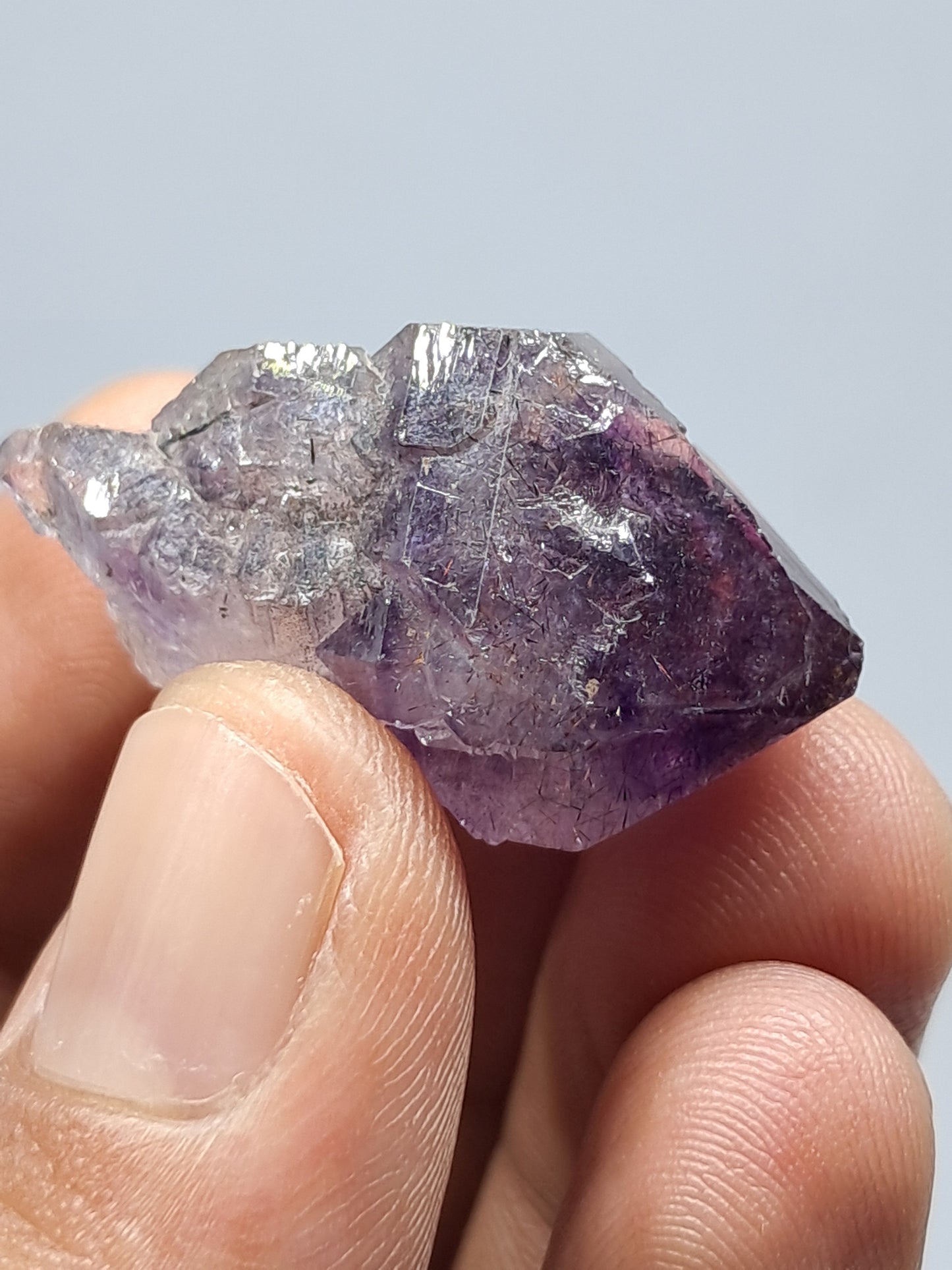 Cetro de Amatista (Karur) Cristal de Cuarzo | Punta natural | Ejemplar mineral n.° KA60