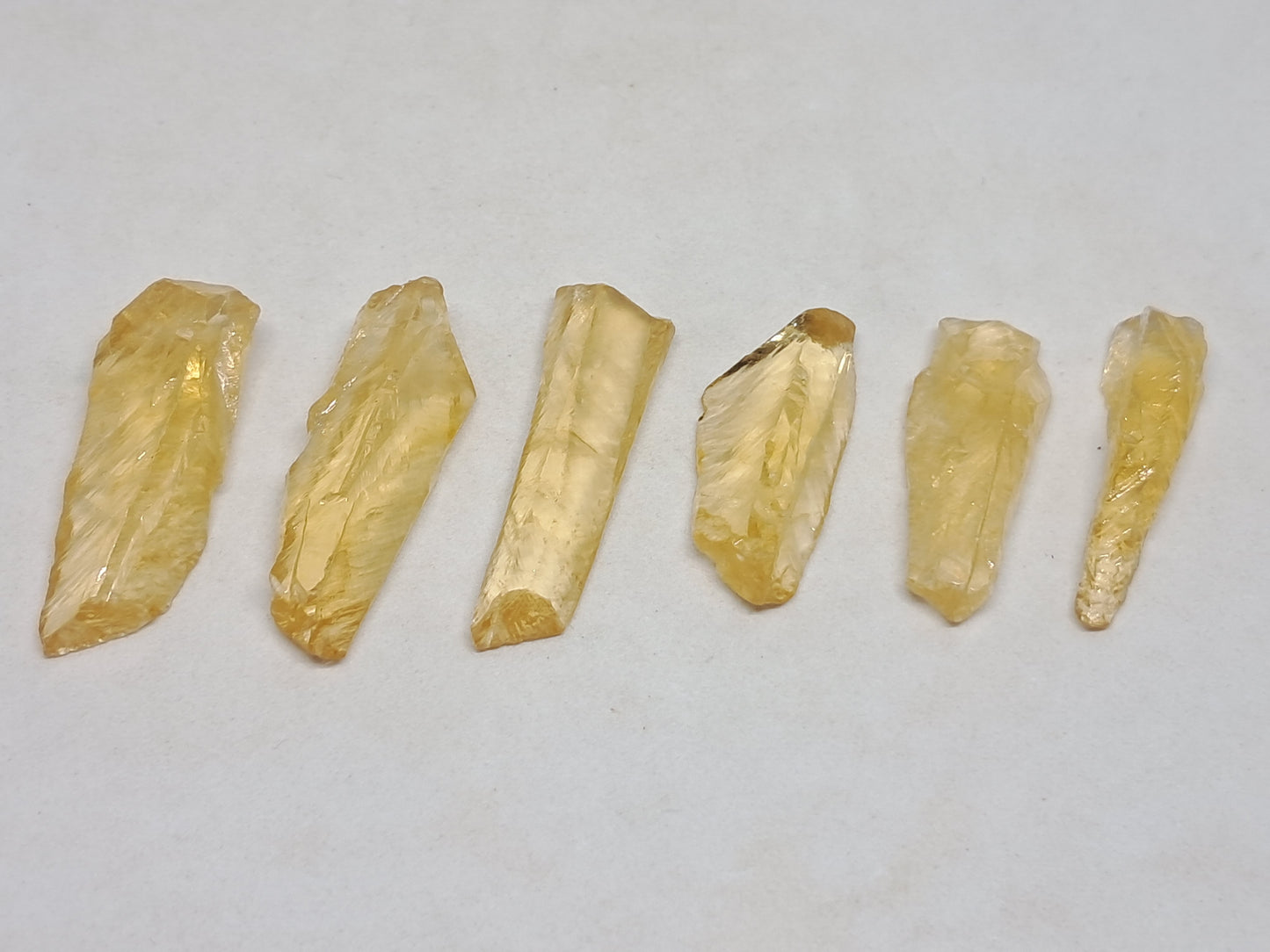 Golden Calcite (Ajanta) Rough Crystals | Naturally Terminated UV Reactive | Mineral Specimen #GC1