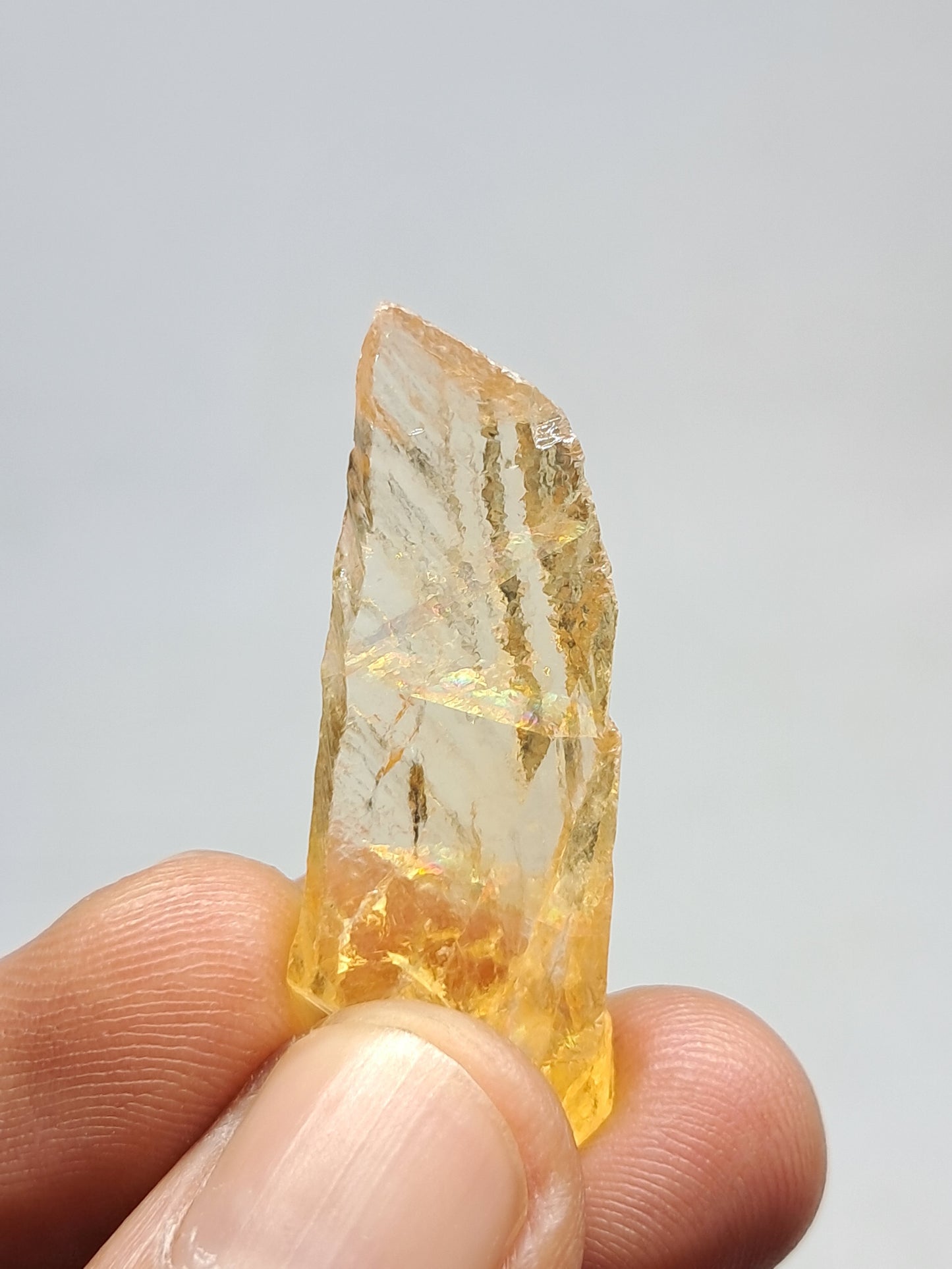 Golden Calcite (Ajanta) Rough Crystals | Naturally Terminated UV Reactive | Mineral Specimen #GC1