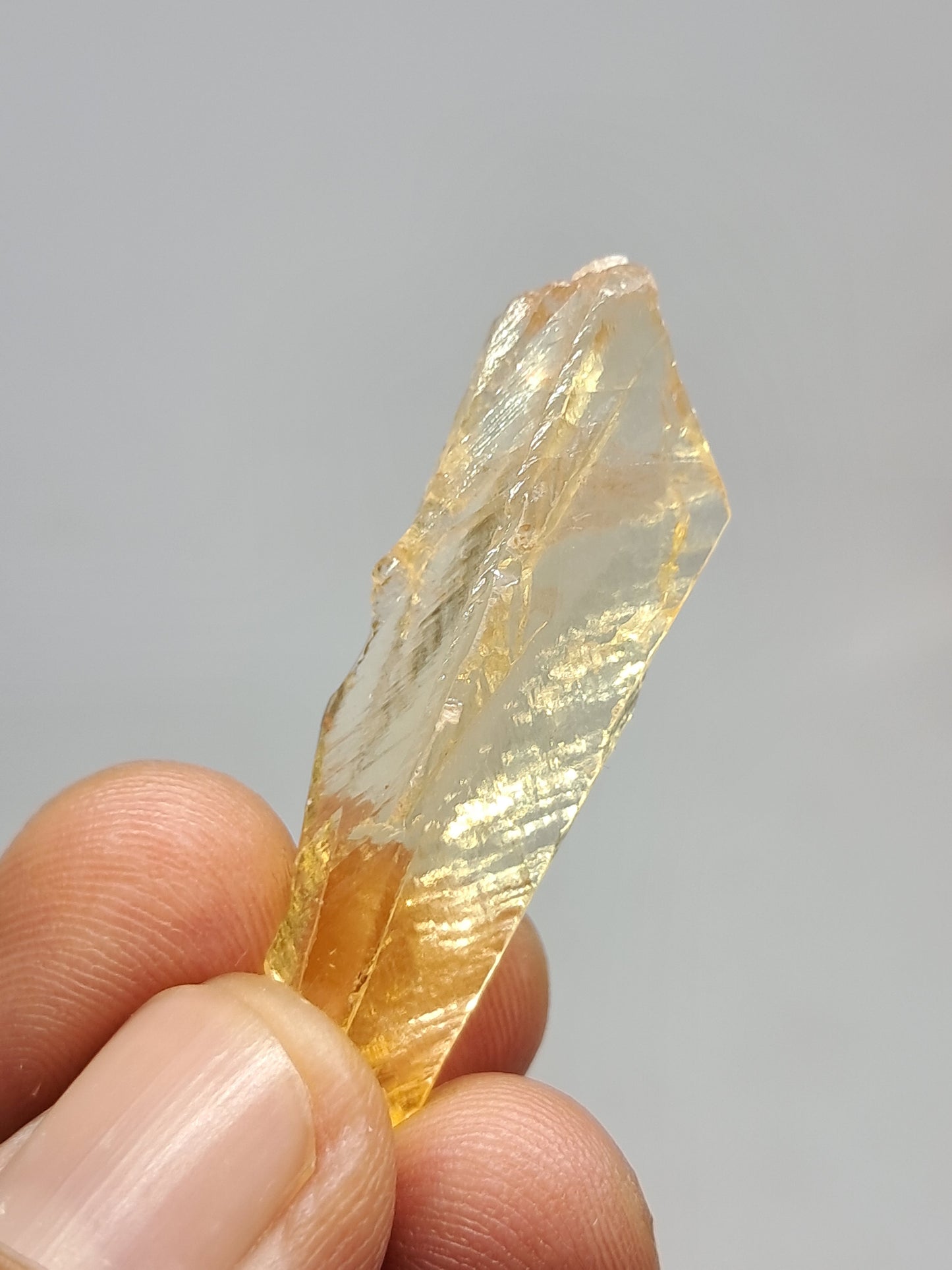 Golden Calcite (Ajanta) Rough Crystals | Naturally Terminated UV Reactive | Mineral Specimen #GC1