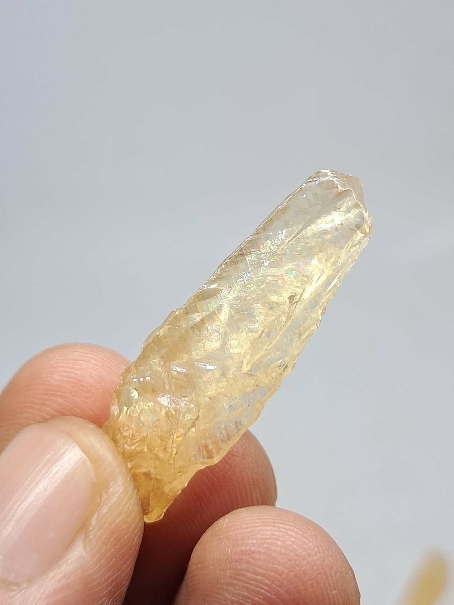 Golden Calcite (Ajanta) Rough Crystals | Naturally Terminated UV Reactive | Mineral Specimen #GC1