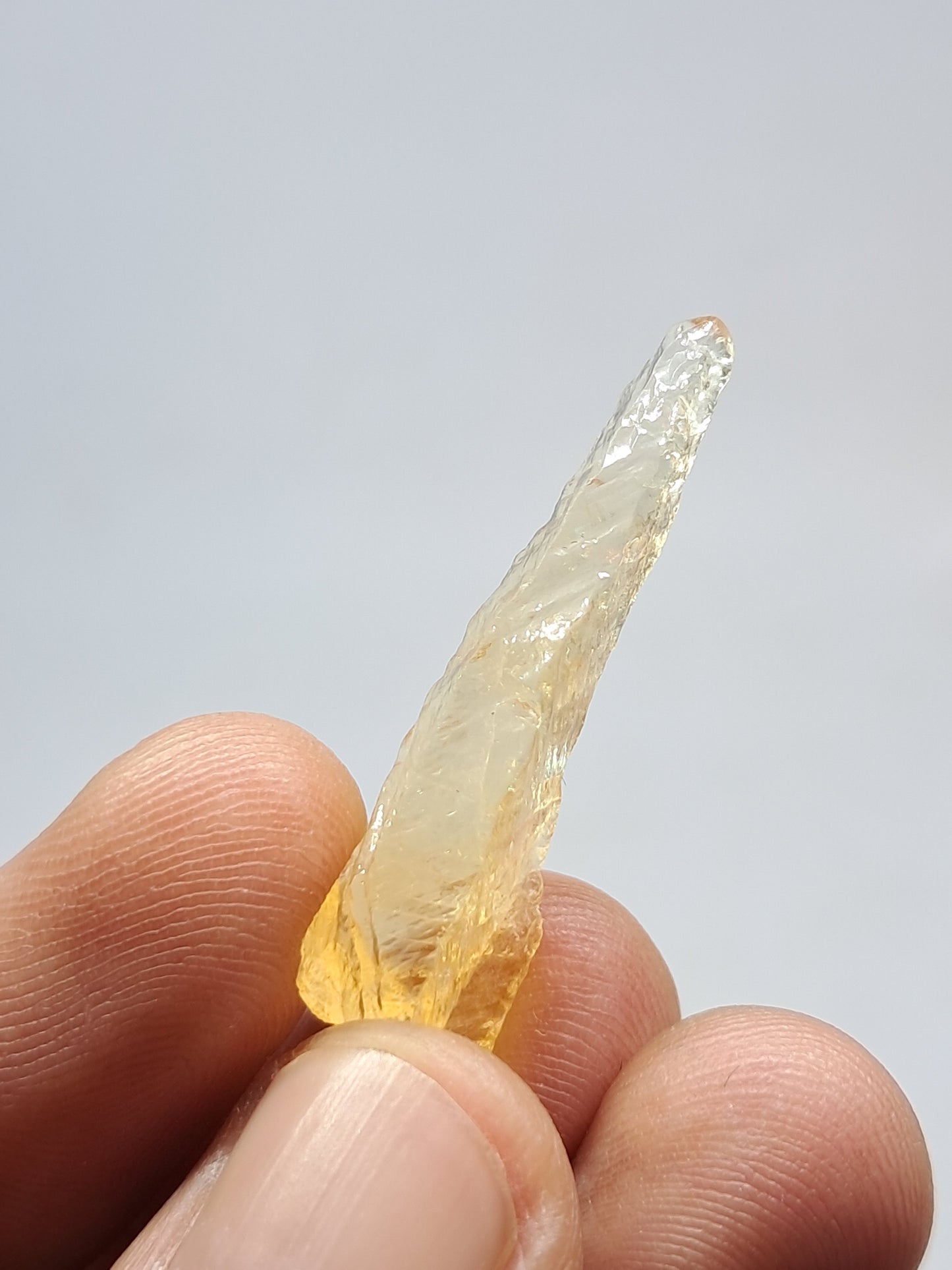 Golden Calcite (Ajanta) Rough Crystals | Naturally Terminated UV Reactive | Mineral Specimen #GC1