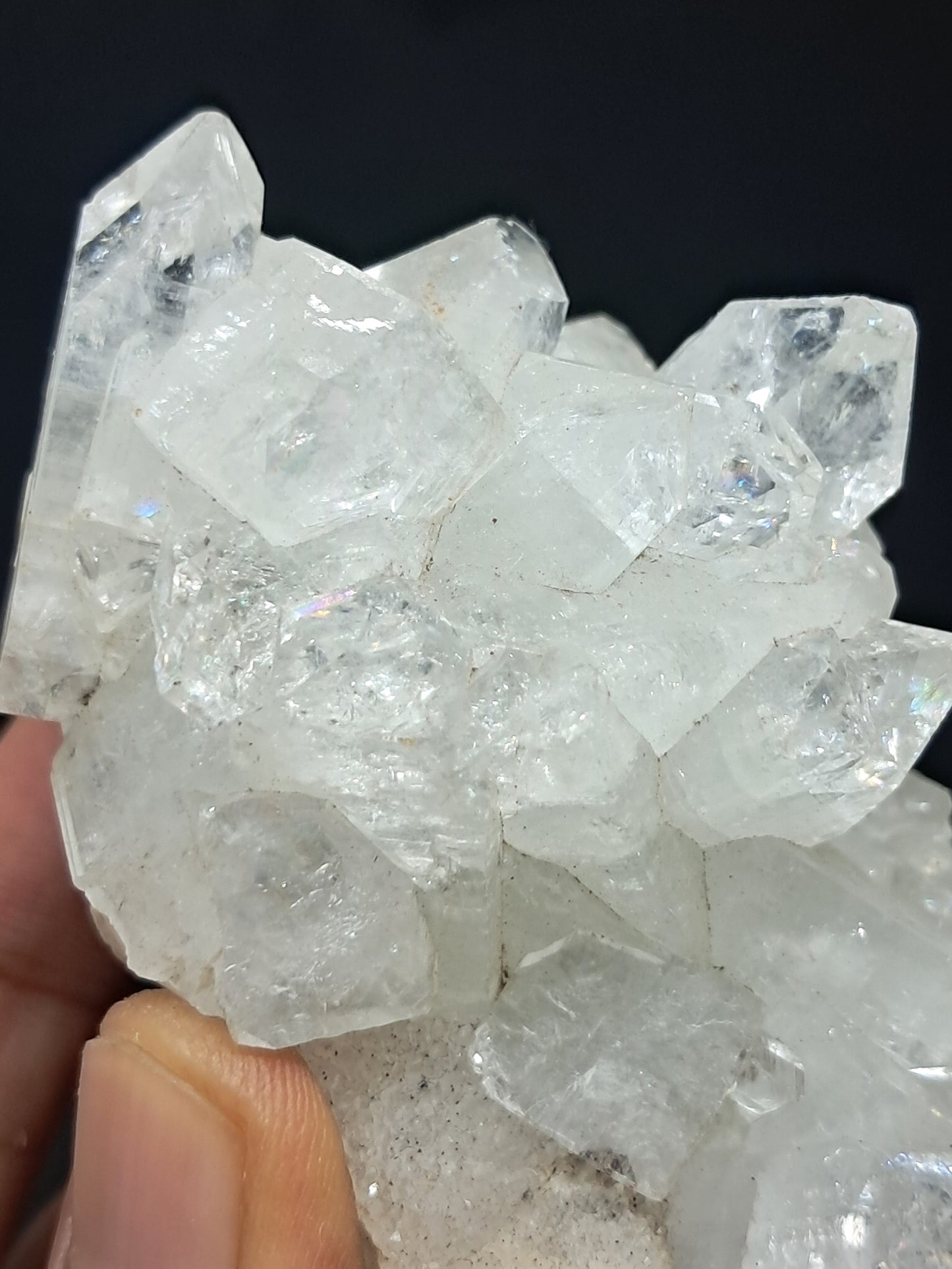 Clear Apophyllite Cluster (Ajanta) Natural Crystal | Mineral Specimen #AP41