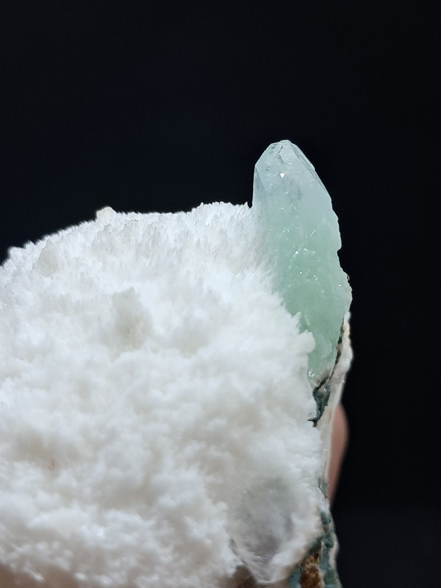 Green Apophyllite (Fluorapophyllite) on Mordenite (Aurangabad) Natural Crystal | Mineral Specimen #GA5