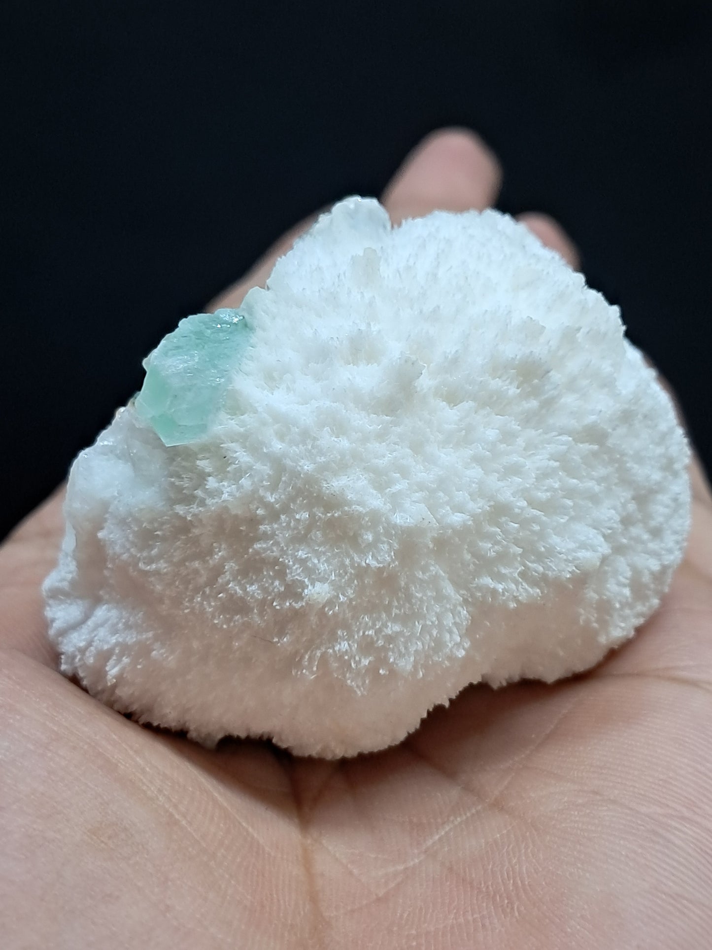 Green Apophyllite (Fluorapophyllite) on Mordenite (Aurangabad) Natural Crystal | Mineral Specimen #GA5