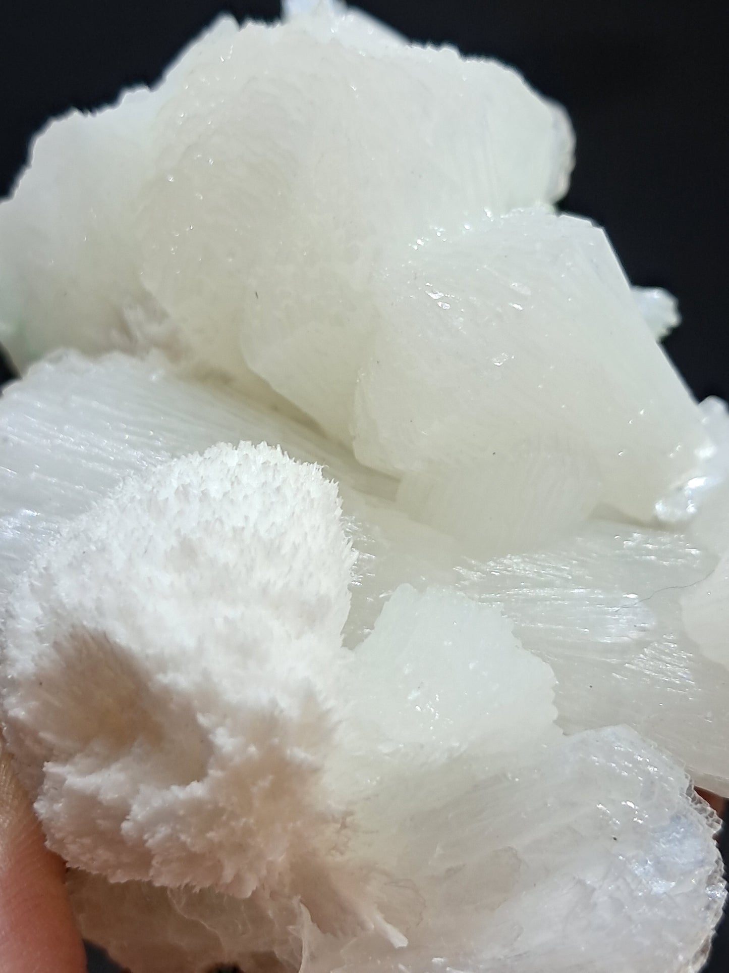 Green Apophyllite (Fluorapophyllite) and Mordenite on Stilbite #GA14