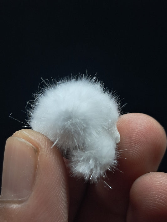 Okenite Ball on Smokey Calcite (Mumbai) Mineral Specimen | Natural Crystal #OK36