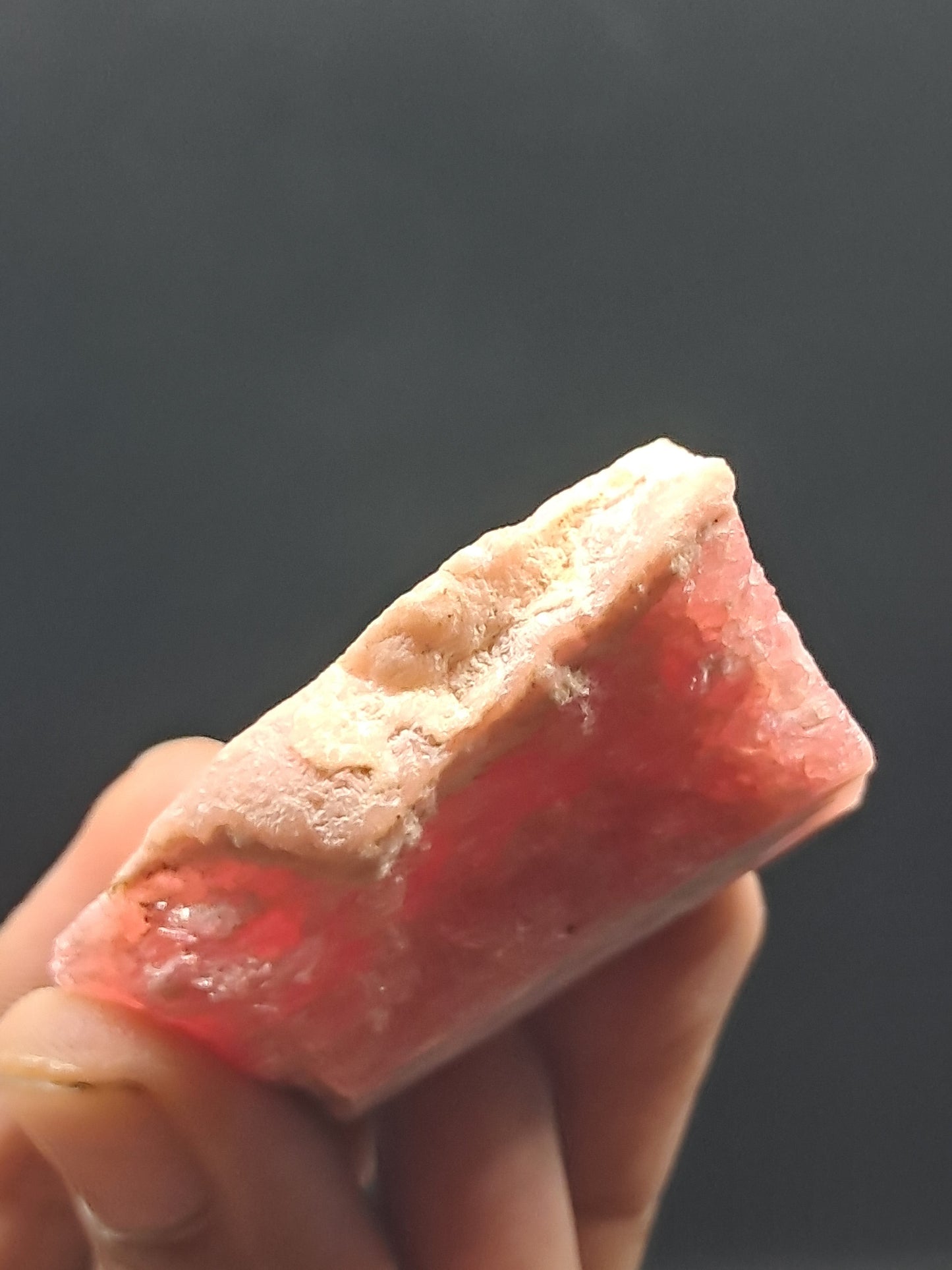 Rhodocrosite Rough Sliced (Argentina) Natural Stone | Rare Mineral #RHD1