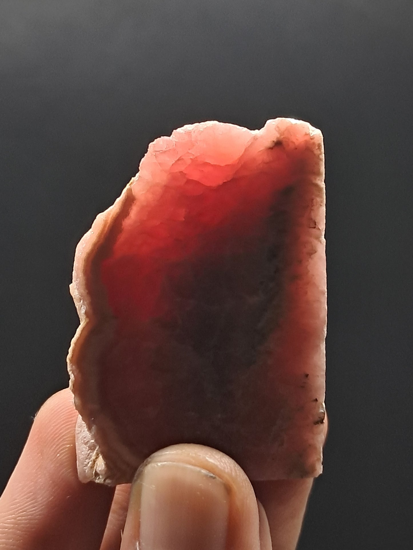Rhodocrosite Rough Sliced (Argentina) Natural Stone | Rare Mineral #RHD1