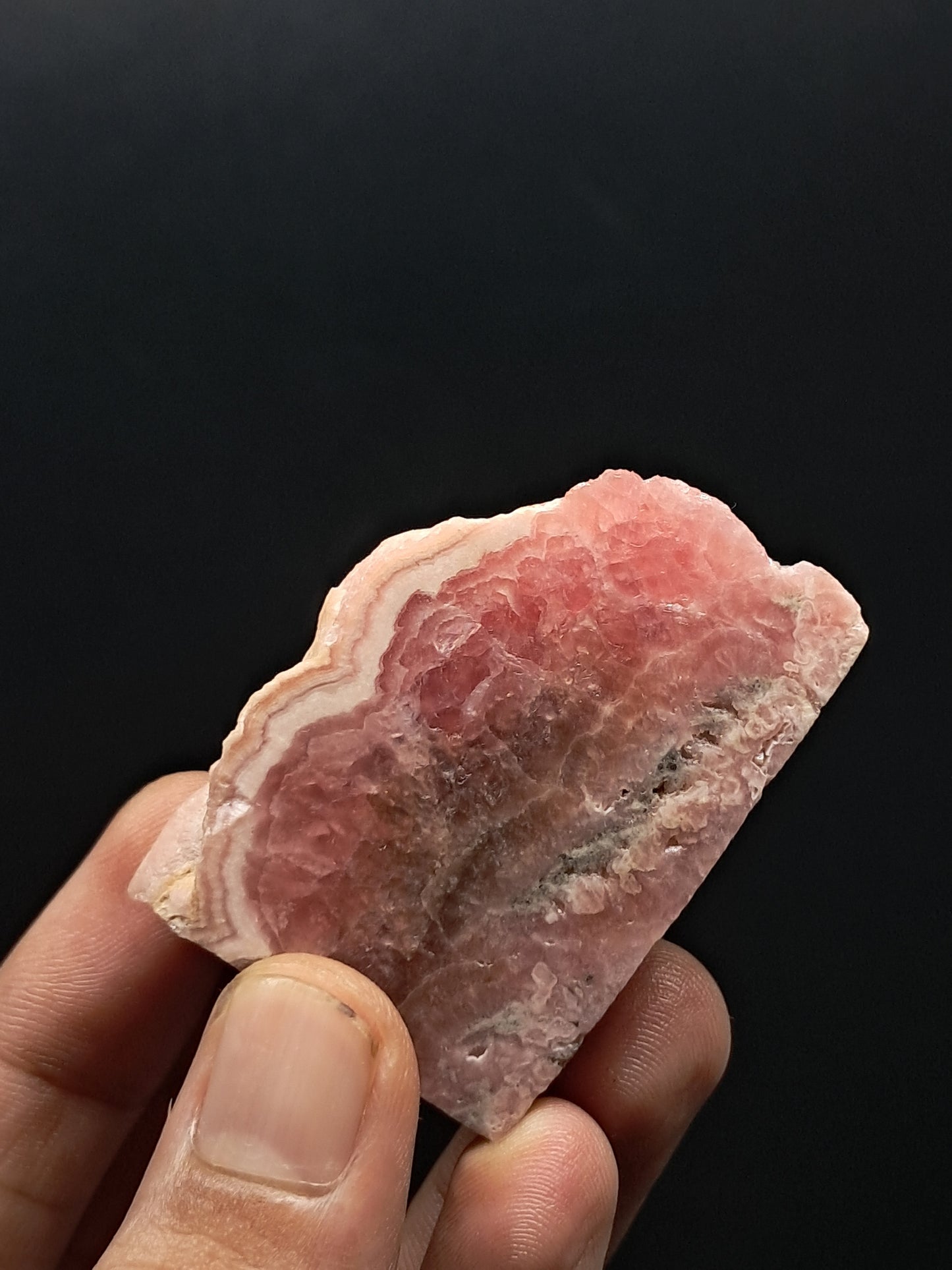 Rhodocrosite Rough Sliced (Argentina) Natural Stone | Rare Mineral #RHD1