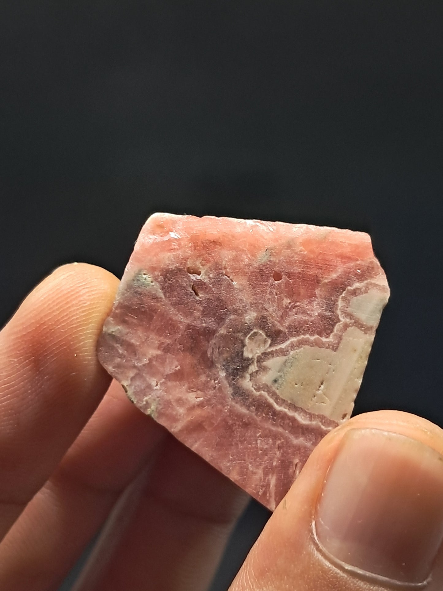 Rhodocrosite Rough Sliced (Argentina) Natural Stone | Rare Mineral #RHD3