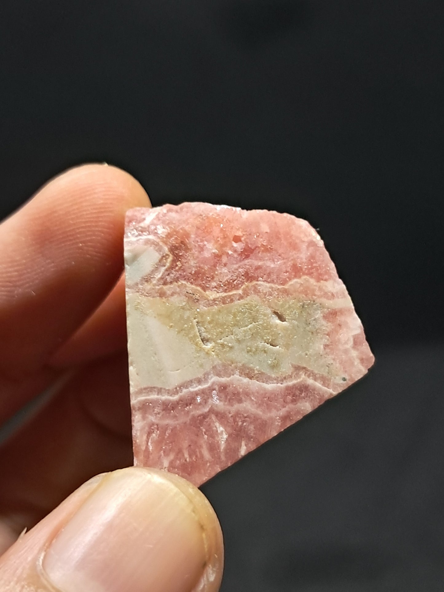 Rhodocrosite Rough Sliced (Argentina) Natural Stone | Rare Mineral #RHD3