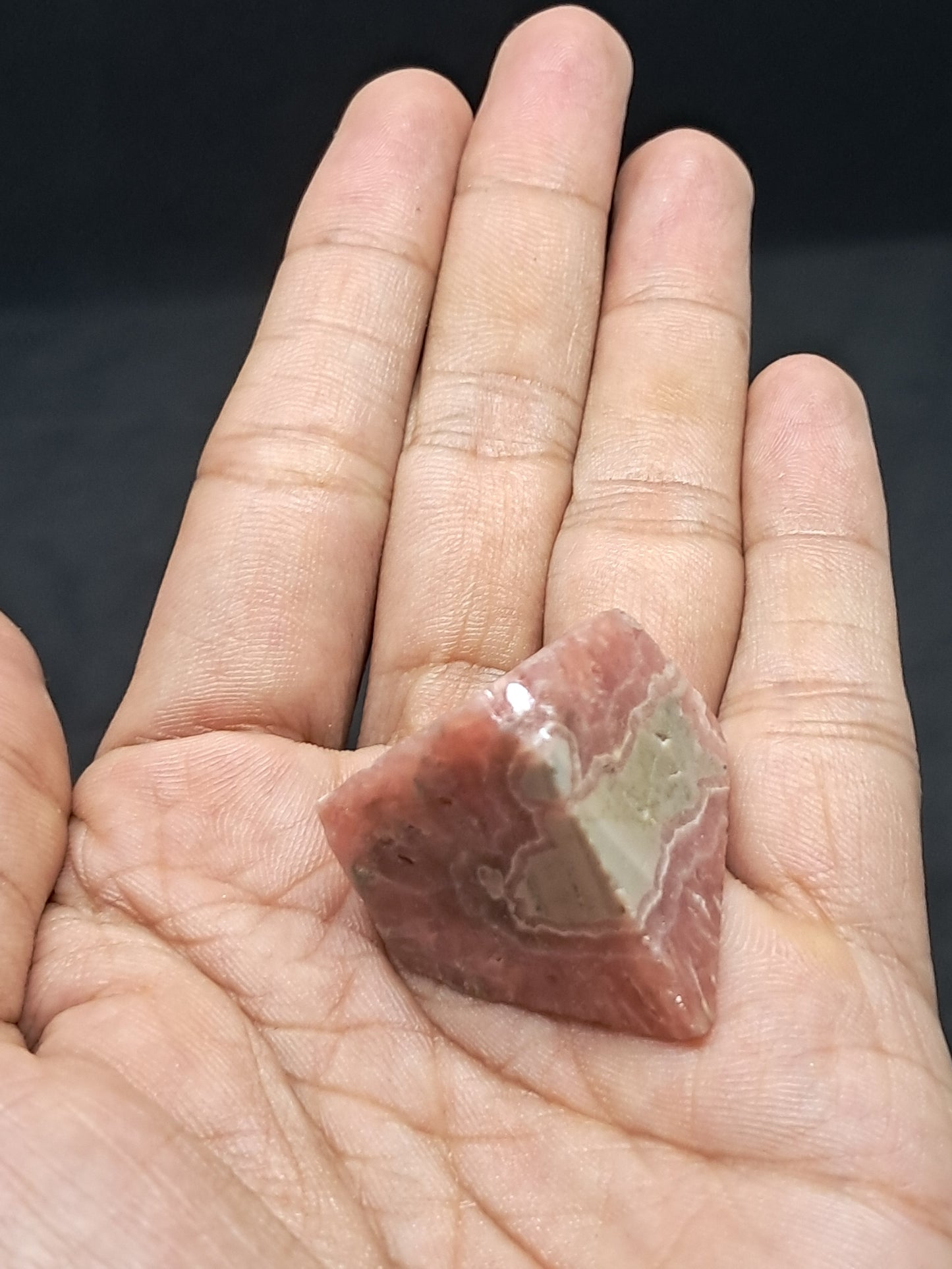 Rhodocrosite Rough Sliced (Argentina) Natural Stone | Rare Mineral #RHD3