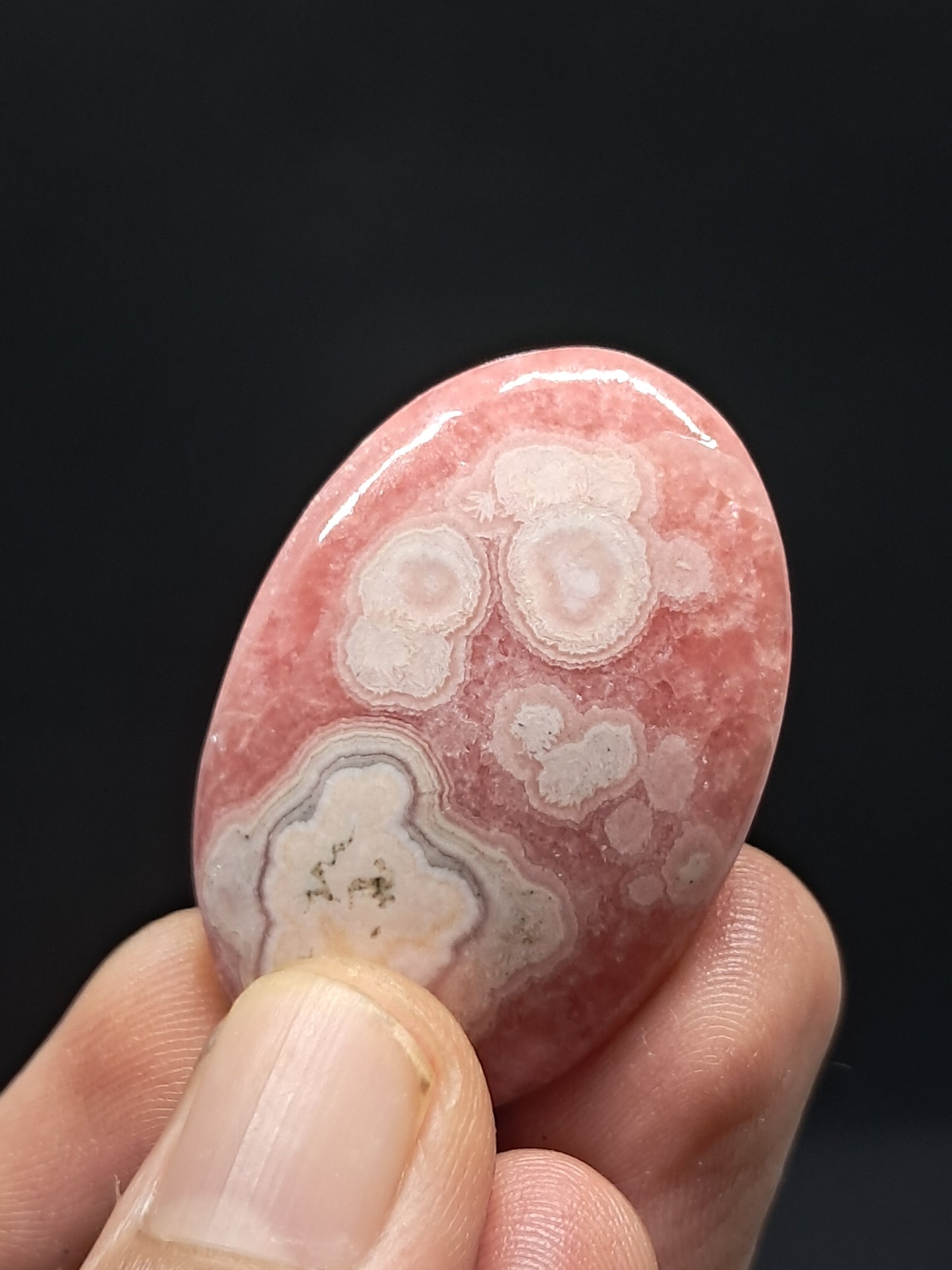 Rhodocrosite Palmstone (Argentina) Polished Stone | Rare Mineral #RHD4