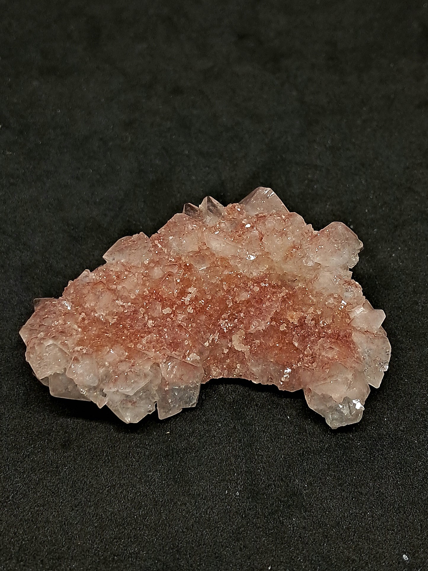Octahedral Clear Apophyllite w/ Pink Drussy Apophyllite Floater Cluster (Ajanta) | Natural Crystal | Mineral Specimen #AP32