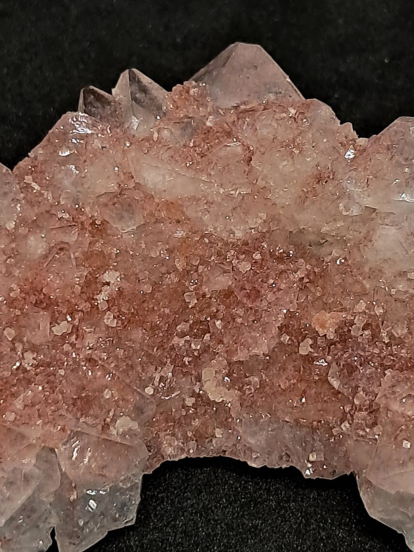 Octahedral Clear Apophyllite w/ Pink Drussy Apophyllite Floater Cluster (Ajanta) | Natural Crystal | Mineral Specimen #AP32
