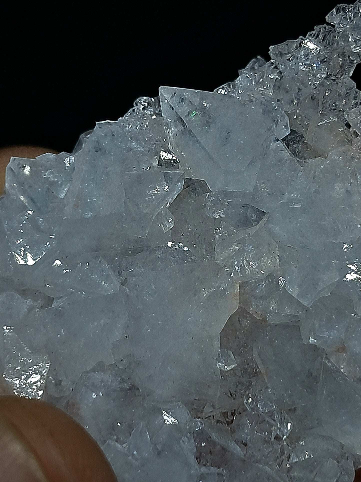 Octahedral Apophyllite Floater Cluster w/ Hematite (Ajanta) Natural Crystal | Mineral Specimen #AP33
