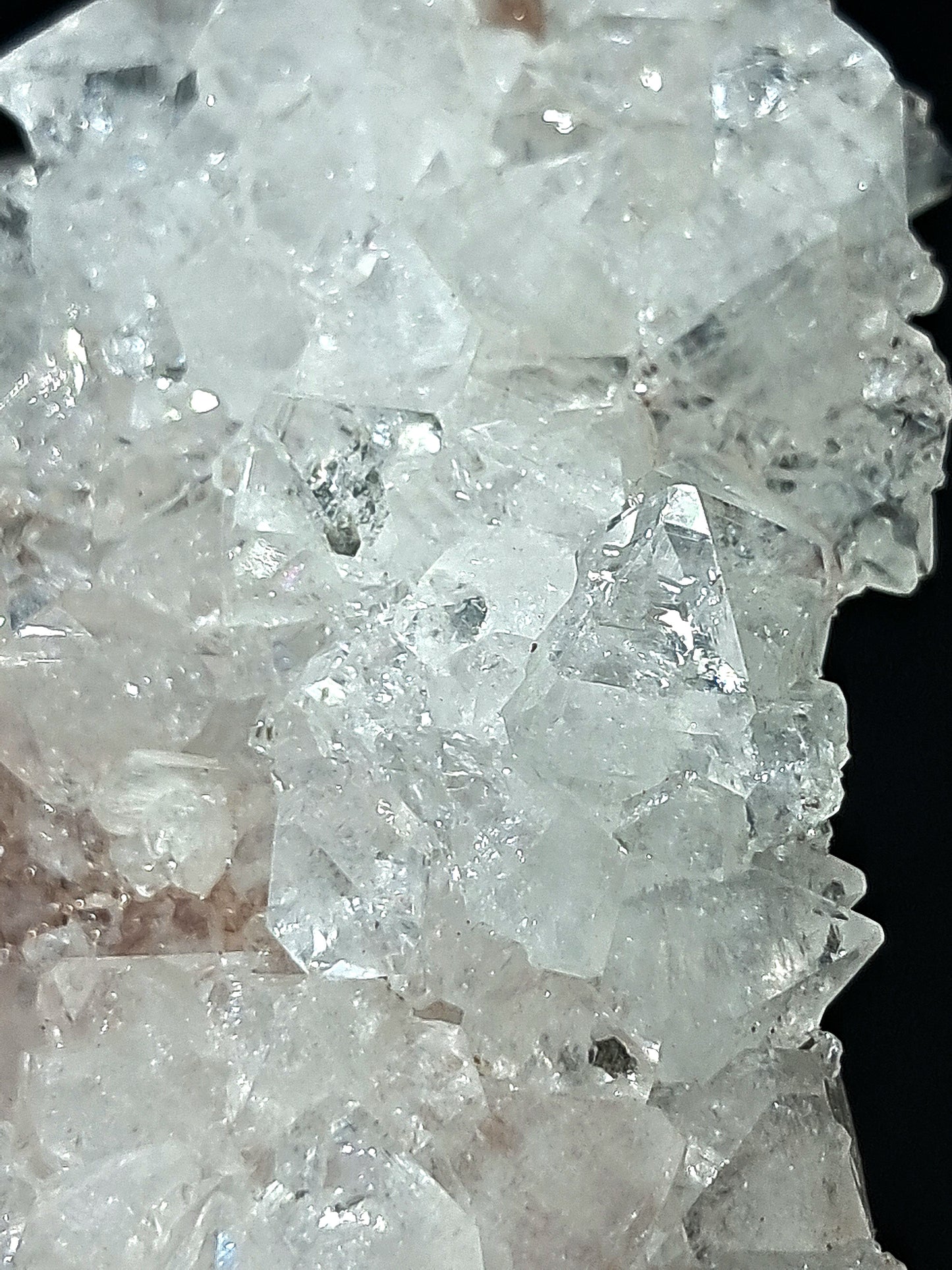Octahedral Apophyllite Floater Cluster w/ Hematite (Ajanta) Natural Crystal | Mineral Specimen #AP33