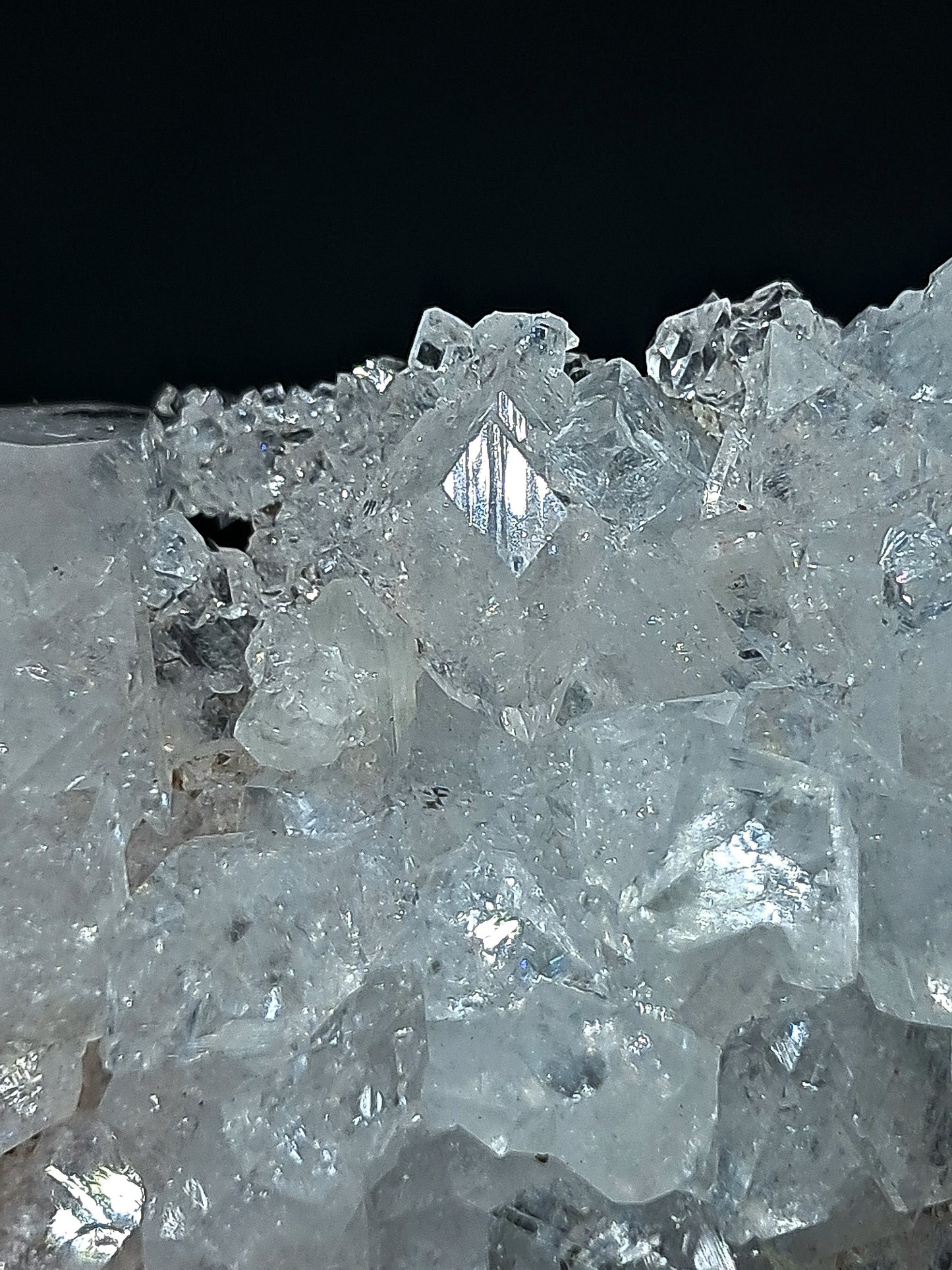 Octahedral Apophyllite Floater Cluster w/ Hematite (Ajanta) Natural Crystal | Mineral Specimen #AP33