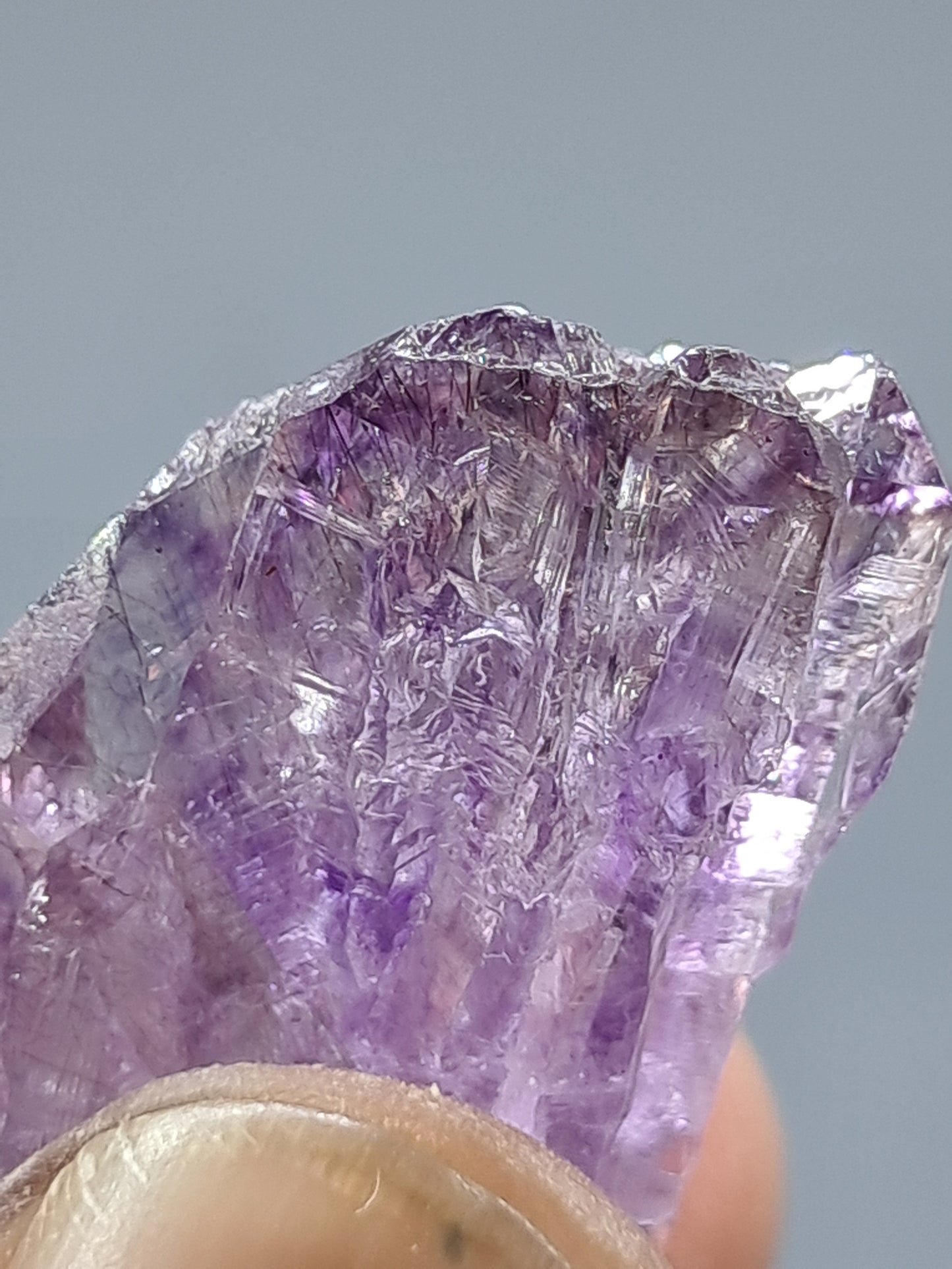 Formación de Amatista en "Panal" (Karur) | Crecimiento interno | Cristal natural | Ejemplar mineral | Super Seven #KA162