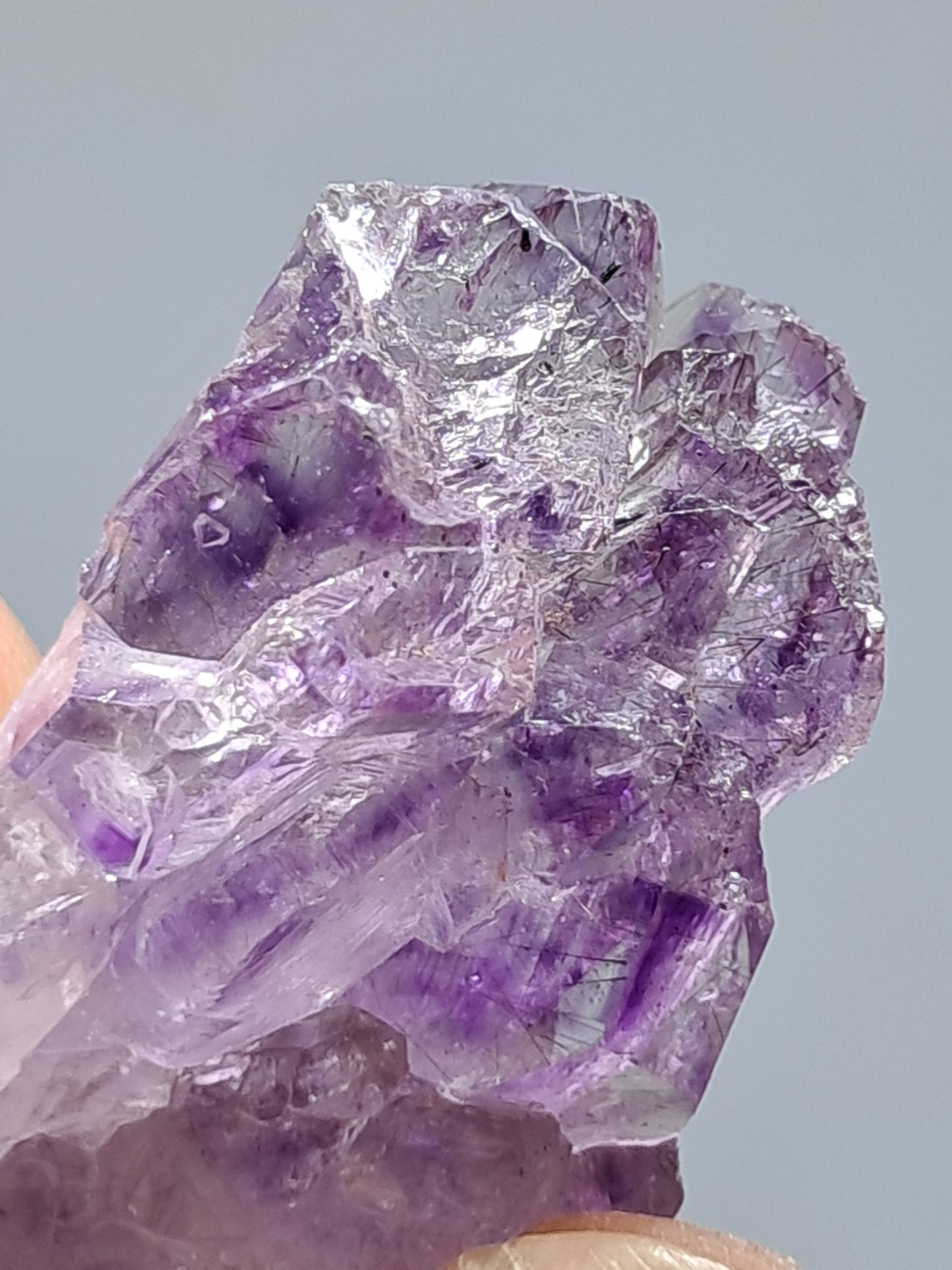 Formación de Amatista en "Panal" (Karur) | Crecimiento interno | Cristal natural | Ejemplar mineral | Super Seven #KA162