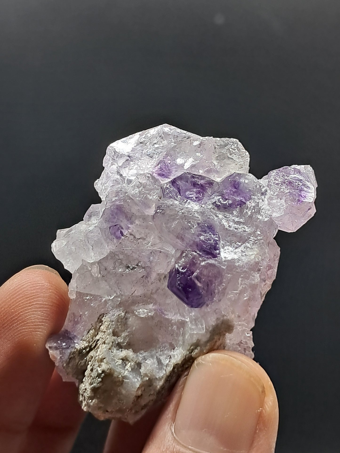 Formación de Amatista en "Panal" (Karur) | Crecimiento interno | Cristal natural | Piedra única | Ejemplar mineral n.° KA156