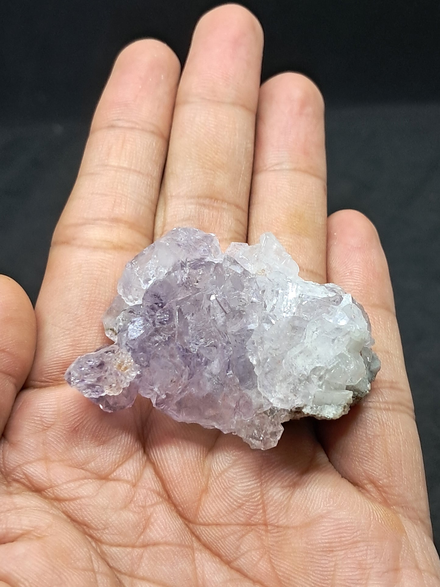 Formación de Amatista en "Panal" (Karur) | Crecimiento interno | Cristal natural | Piedra única | Ejemplar mineral n.° KA156