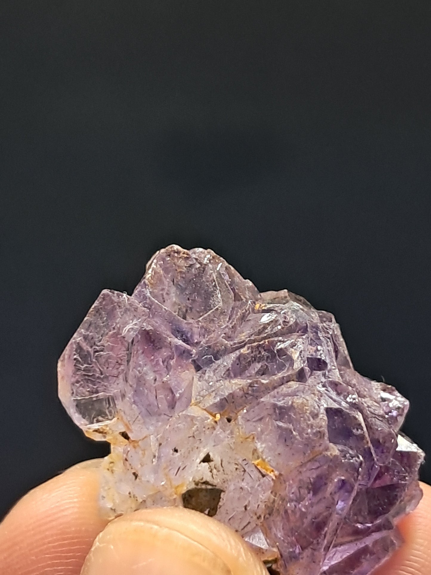 Formación de Amatista en "Panal" (Karur) | Crecimiento interno | Cristal natural | Piedra única | Ejemplar mineral n.° KA157
