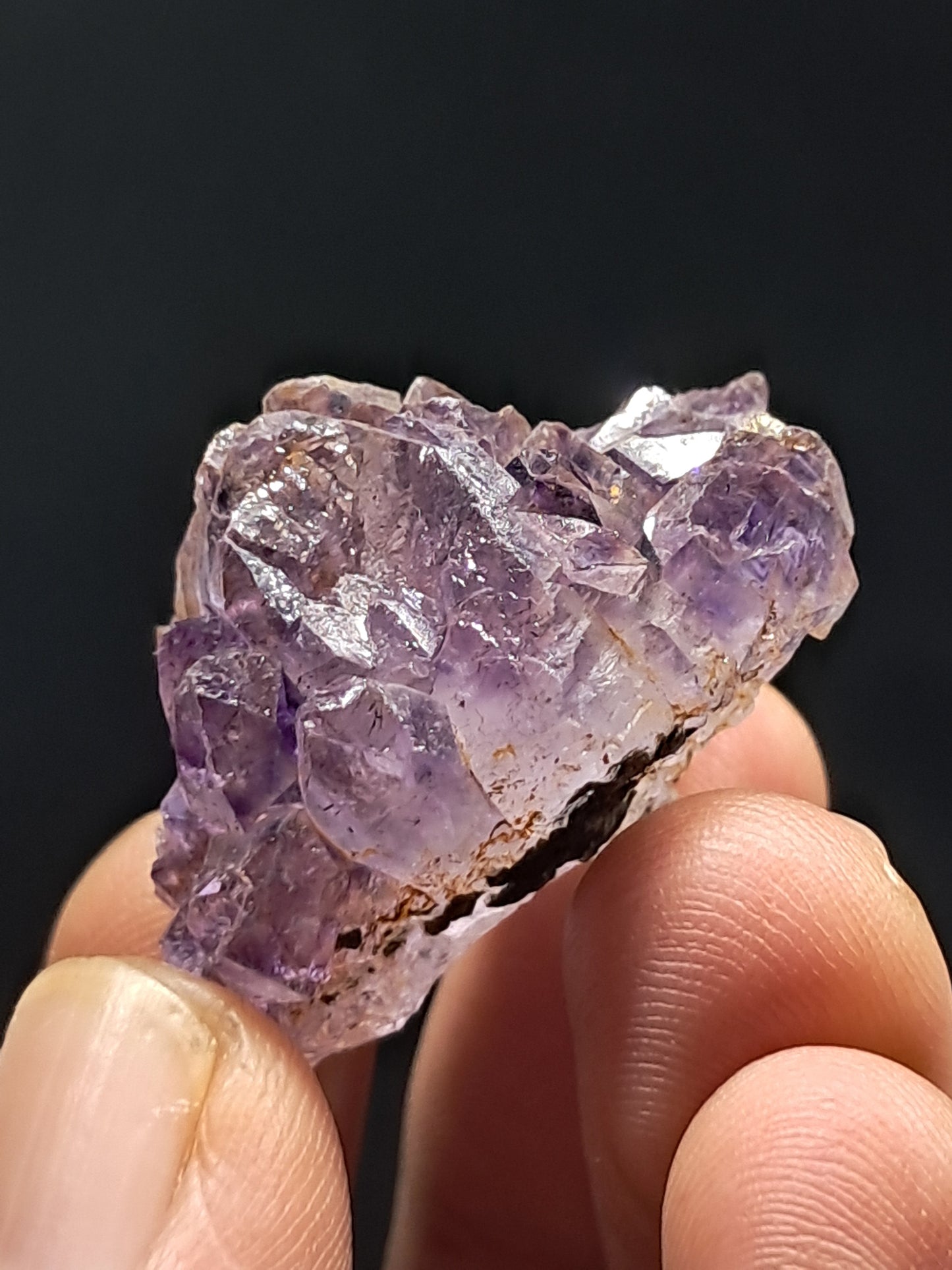 Formación de Amatista en "Panal" (Karur) | Crecimiento interno | Cristal natural | Piedra única | Ejemplar mineral n.° KA157
