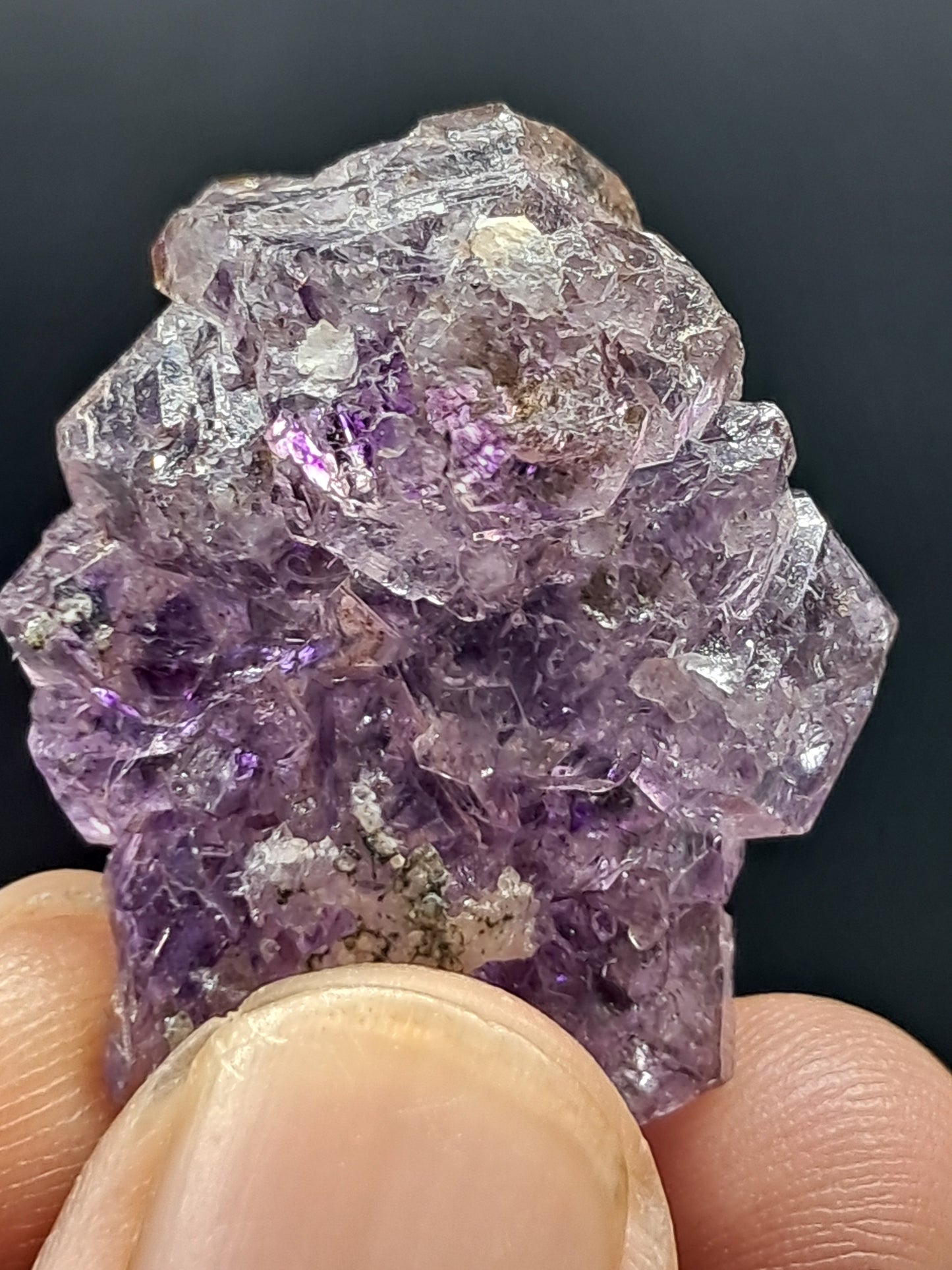 Formación de Amatista en "Panal" (Karur) | Crecimiento Interno | Cristal Natural | Piedra Única | Super Seven #KA159