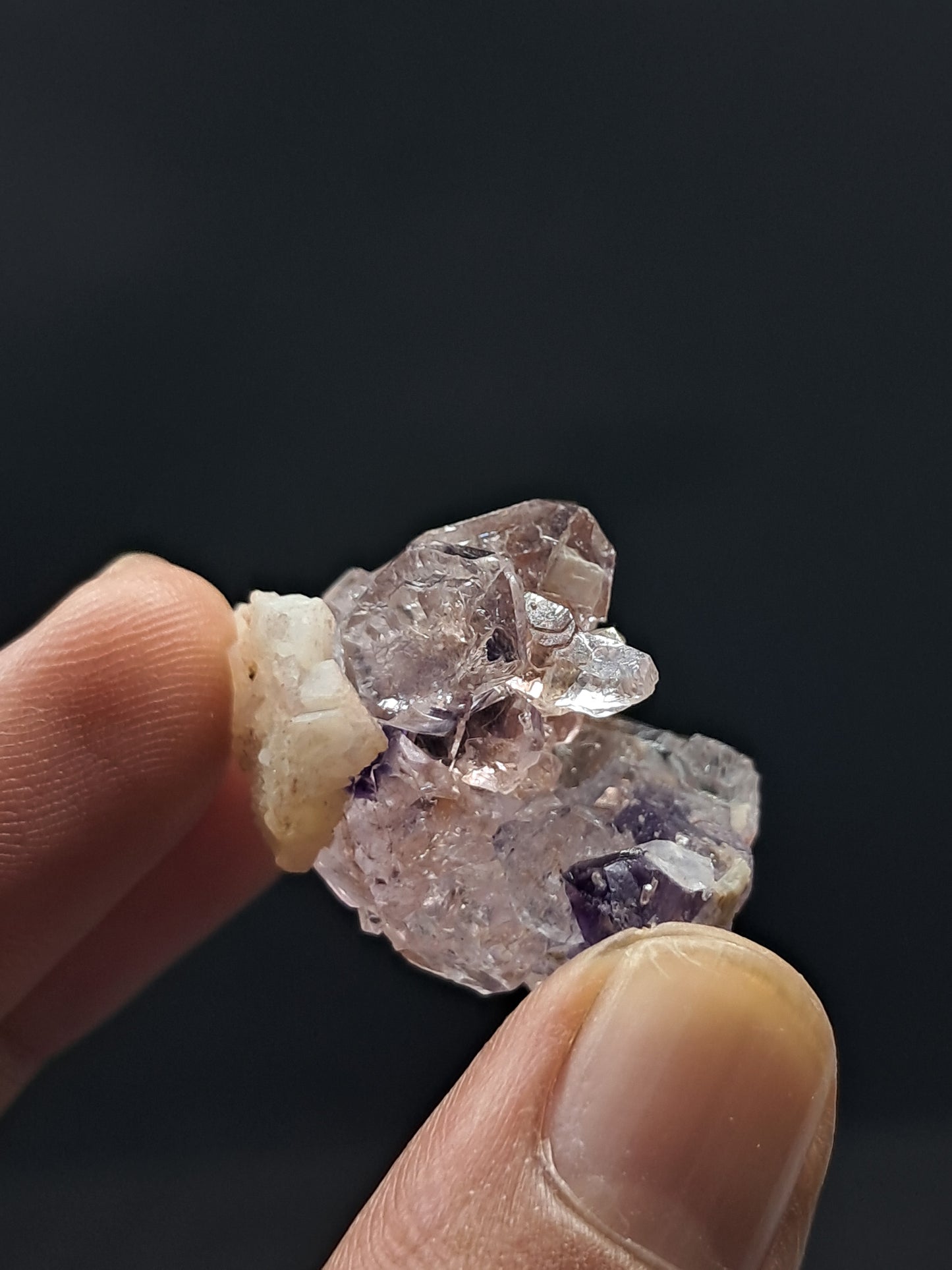 Formación de Amatista en "Panal" (Karur) | Crecimiento interno | Cristal natural | Ejemplar mineral | Super Seven #KA160