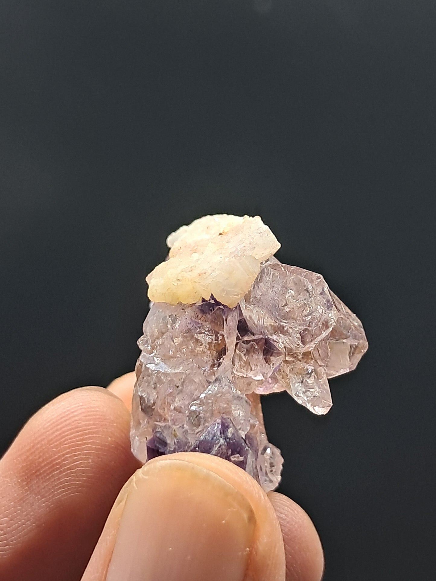Formación de Amatista en "Panal" (Karur) | Crecimiento interno | Cristal natural | Ejemplar mineral | Super Seven #KA160