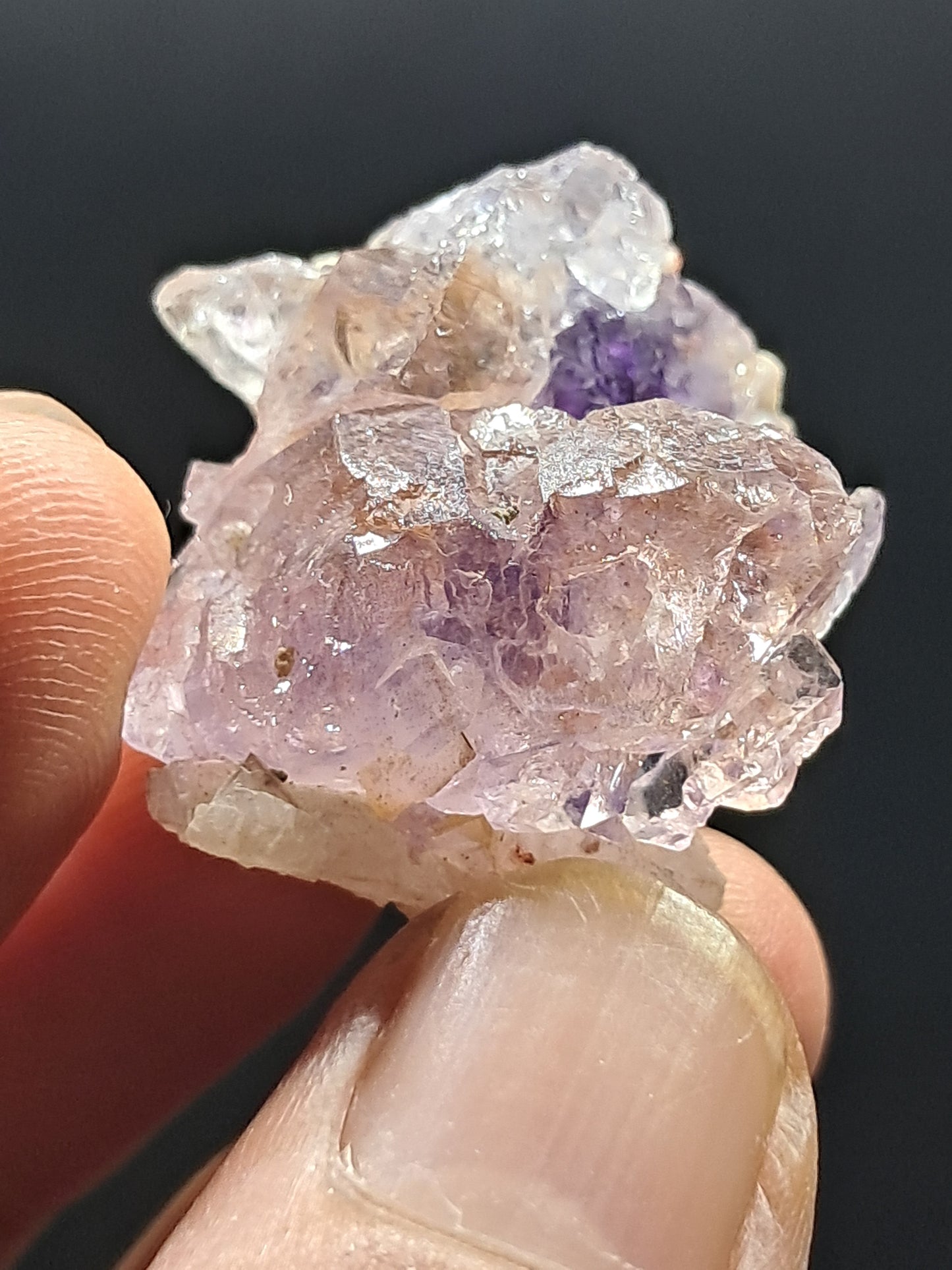 Formación de Amatista en "Panal" (Karur) | Crecimiento interno | Cristal natural | Ejemplar mineral | Super Seven #KA160
