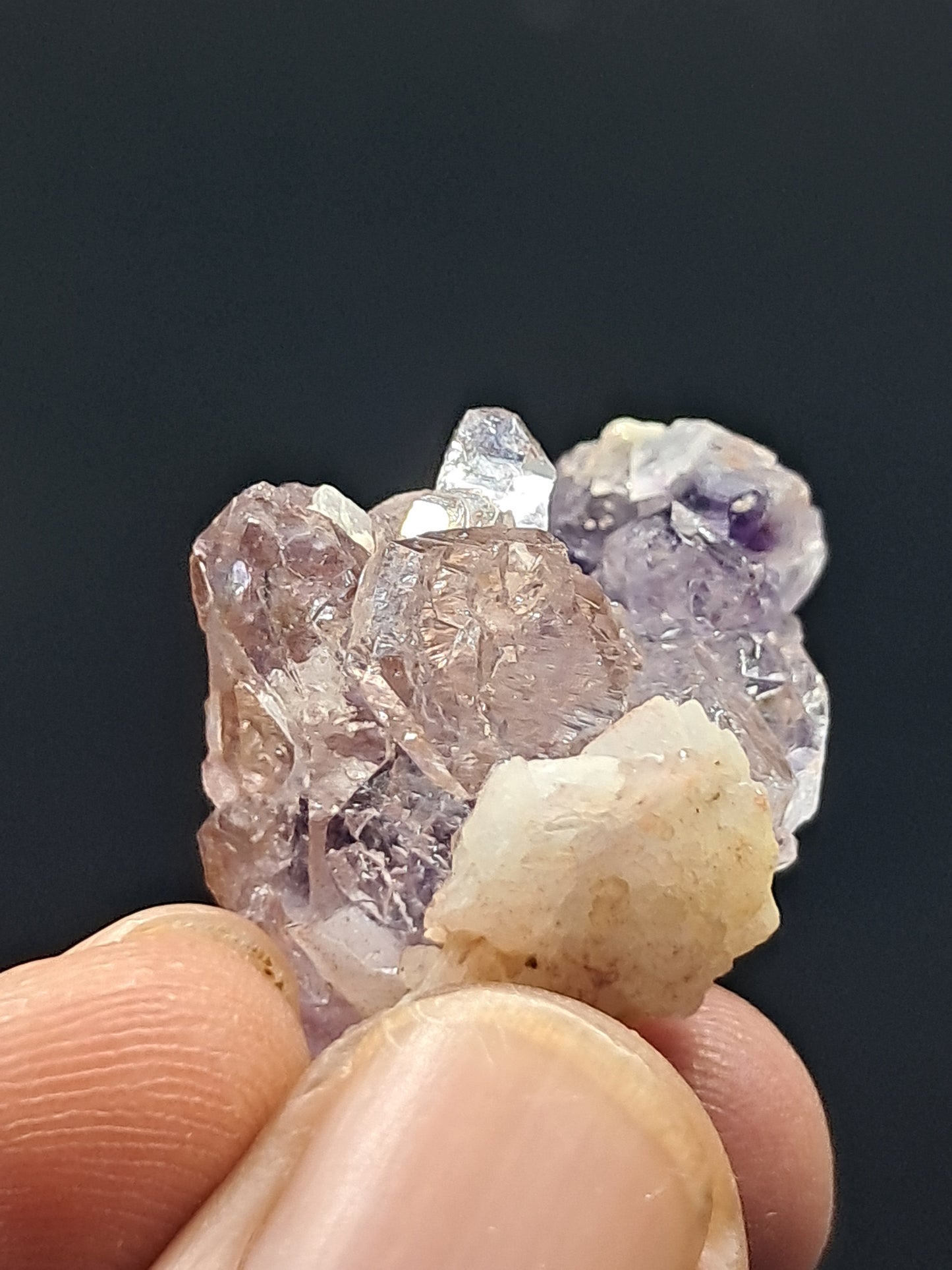 Formación de Amatista en "Panal" (Karur) | Crecimiento interno | Cristal natural | Ejemplar mineral | Super Seven #KA160