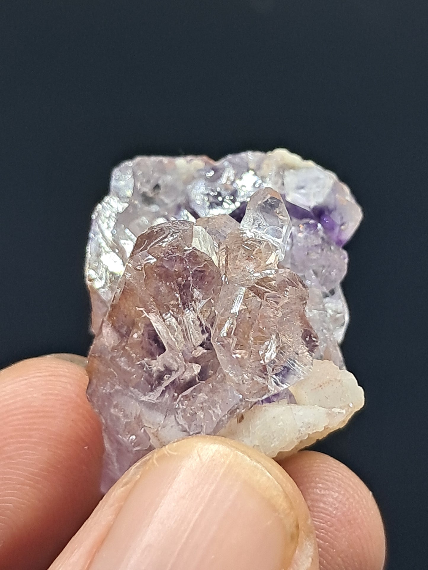 Formación de Amatista en "Panal" (Karur) | Crecimiento interno | Cristal natural | Ejemplar mineral | Super Seven #KA160