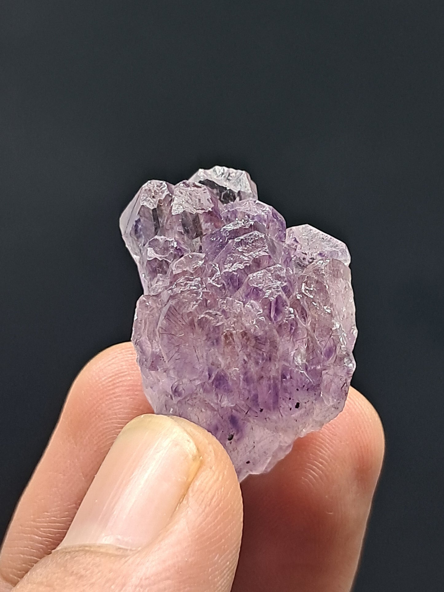 Formación de Amatista en "Panal" (Karur) | Crecimiento interno | Cristal natural | Ejemplar mineral | Super Seven #KA161