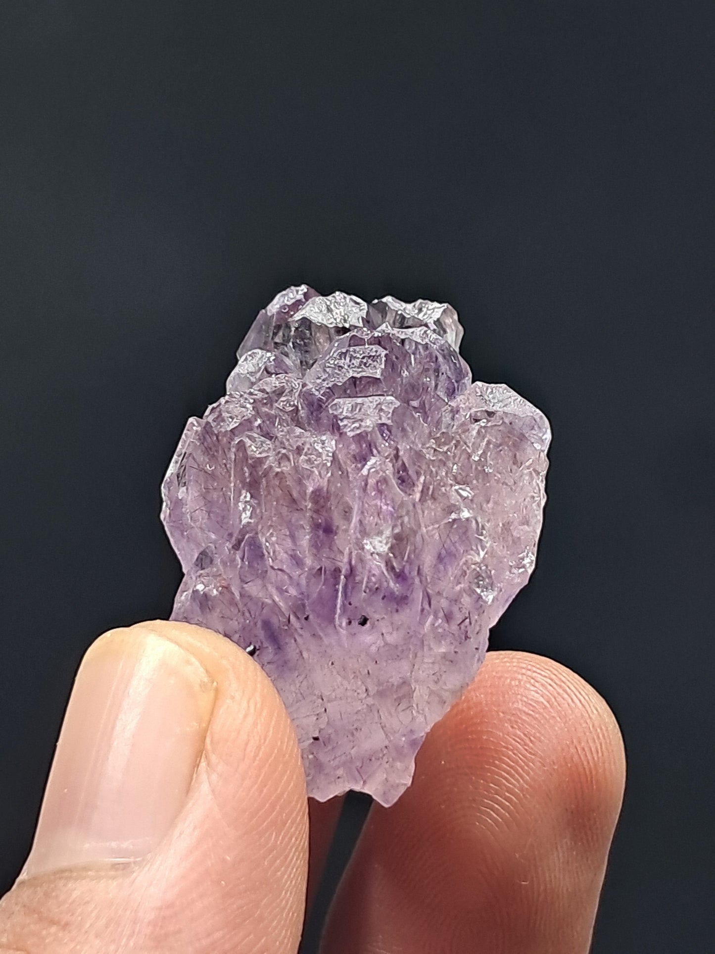 Formación de Amatista en "Panal" (Karur) | Crecimiento interno | Cristal natural | Ejemplar mineral | Super Seven #KA161