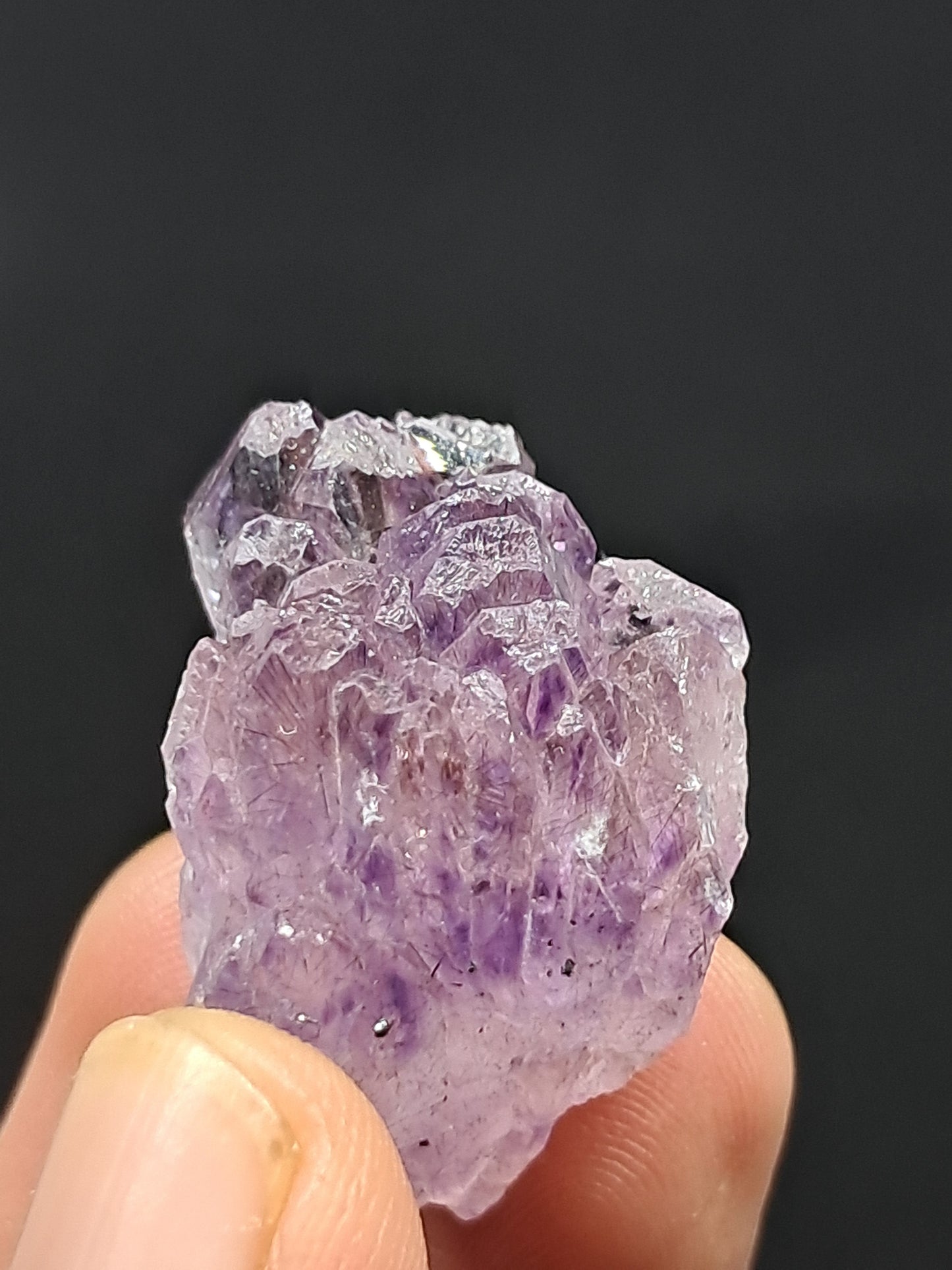 Formación de Amatista en "Panal" (Karur) | Crecimiento interno | Cristal natural | Ejemplar mineral | Super Seven #KA161