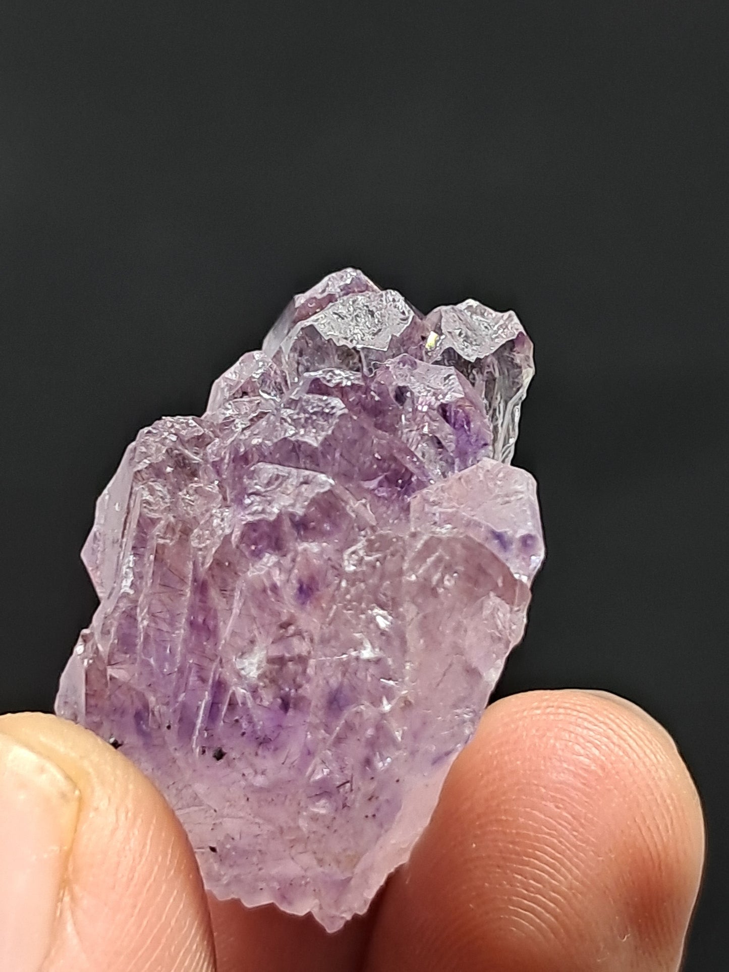 Formación de Amatista en "Panal" (Karur) | Crecimiento interno | Cristal natural | Ejemplar mineral | Super Seven #KA161