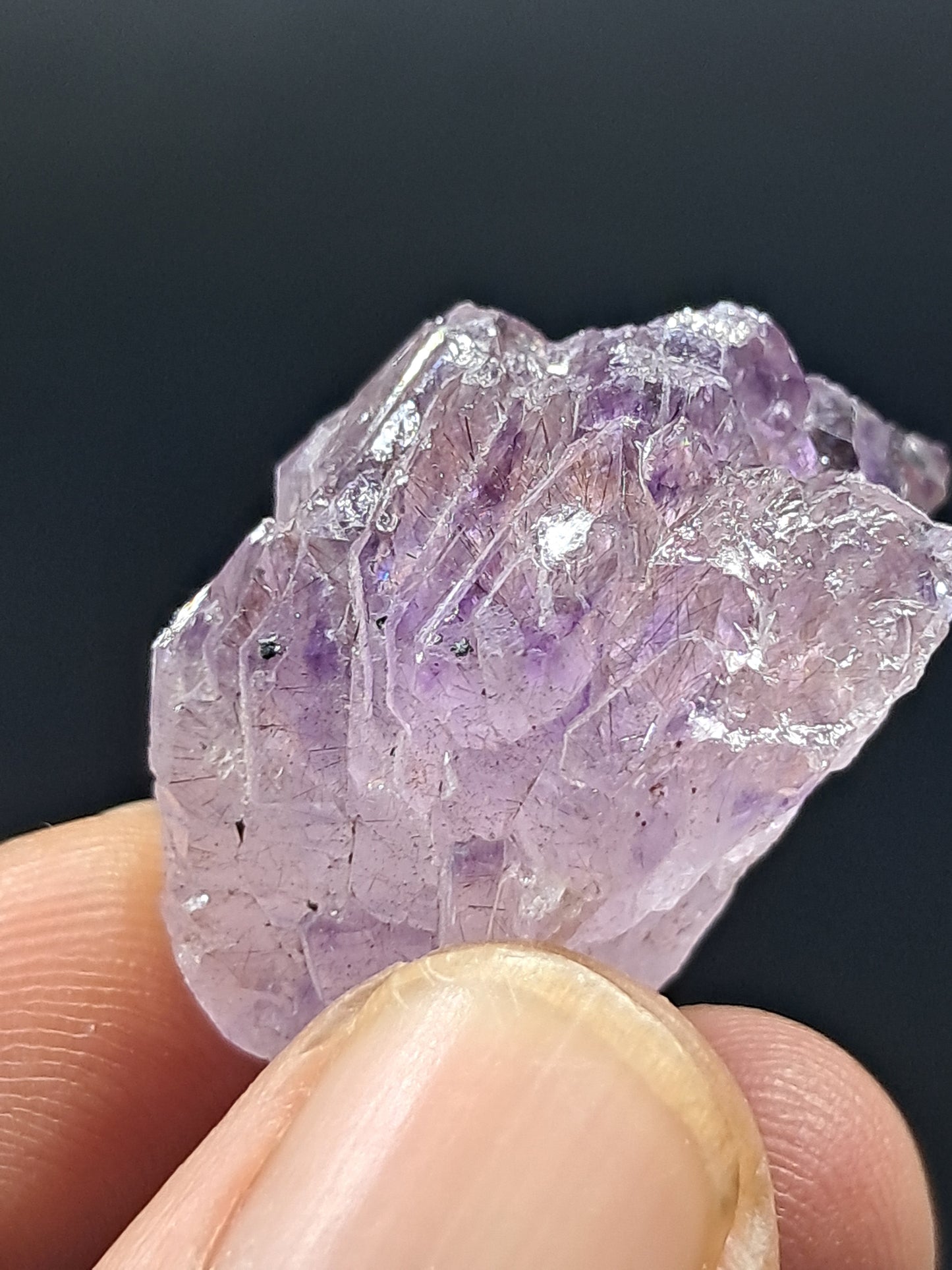 Formación de Amatista en "Panal" (Karur) | Crecimiento interno | Cristal natural | Ejemplar mineral | Super Seven #KA161