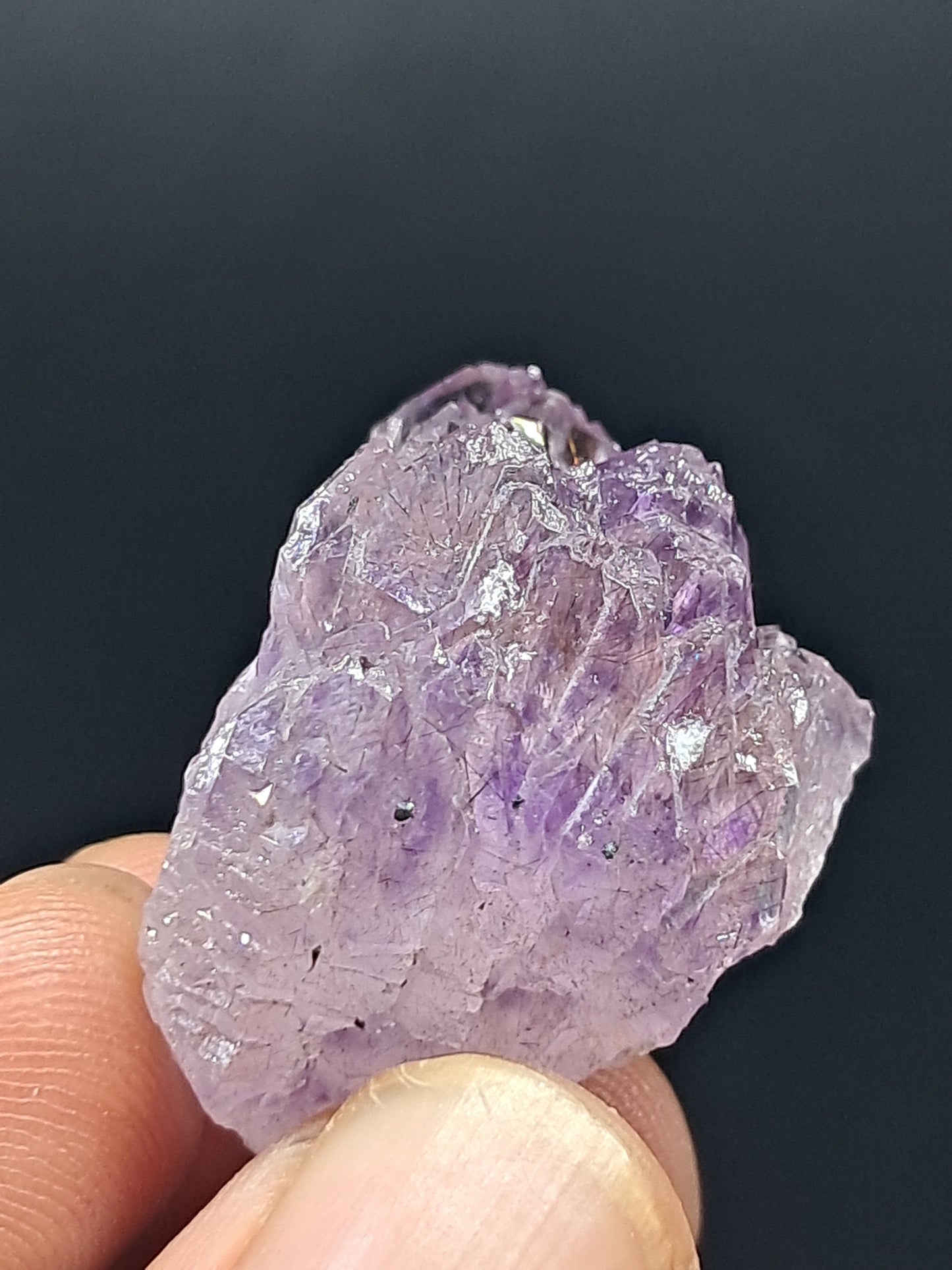 Formación de Amatista en "Panal" (Karur) | Crecimiento interno | Cristal natural | Ejemplar mineral | Super Seven #KA161