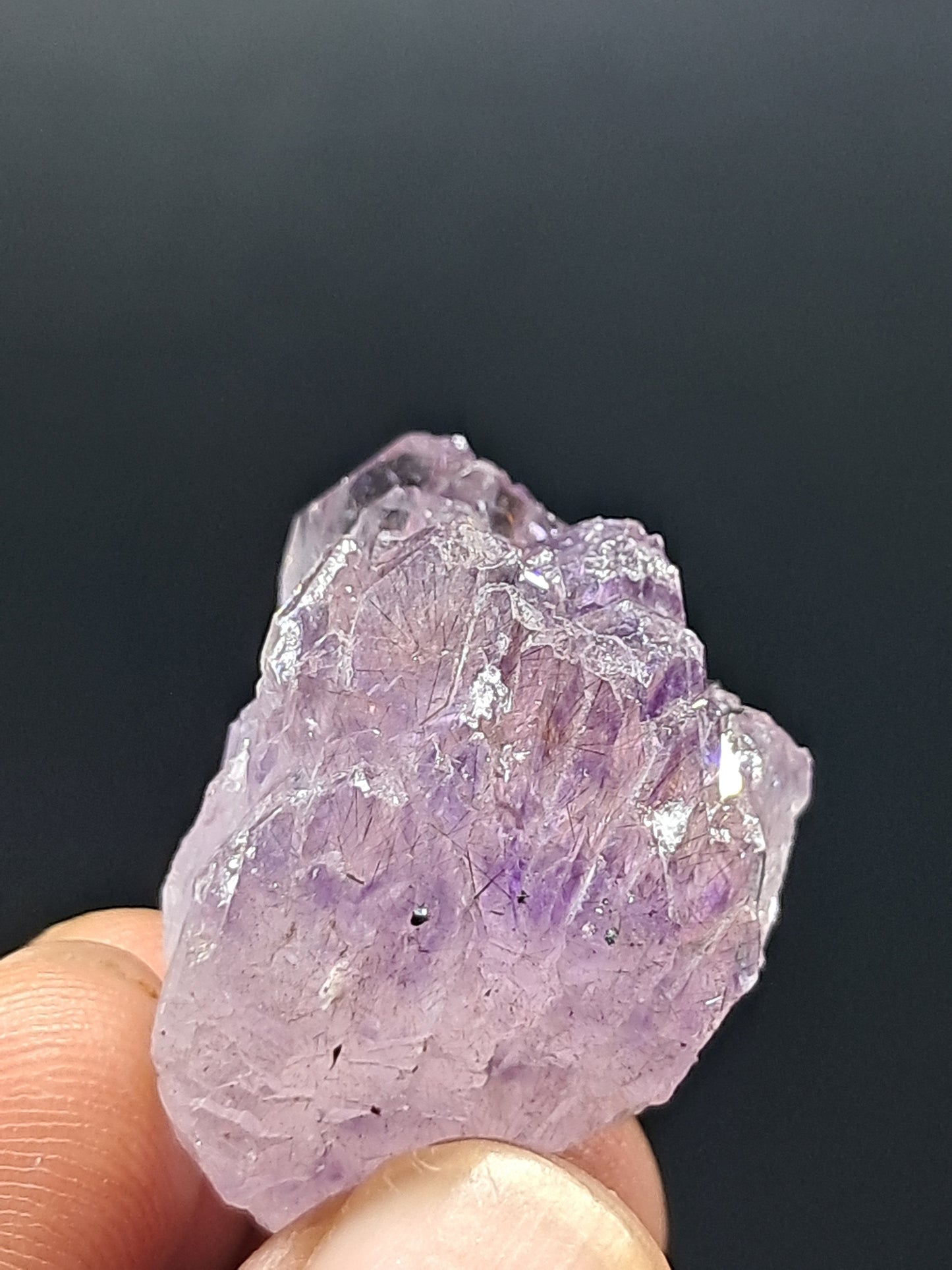 Formación de Amatista en "Panal" (Karur) | Crecimiento interno | Cristal natural | Ejemplar mineral | Super Seven #KA161