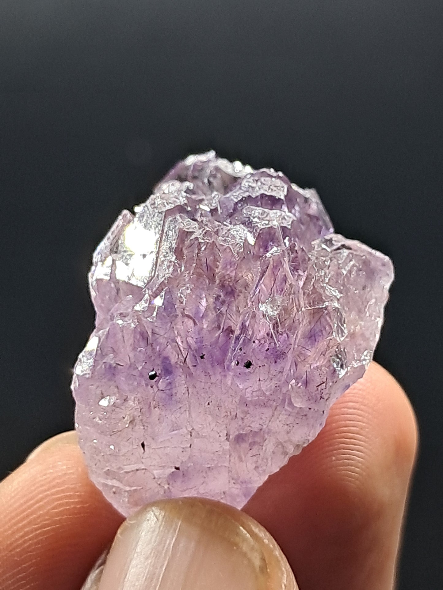 Formación de Amatista en "Panal" (Karur) | Crecimiento interno | Cristal natural | Ejemplar mineral | Super Seven #KA161