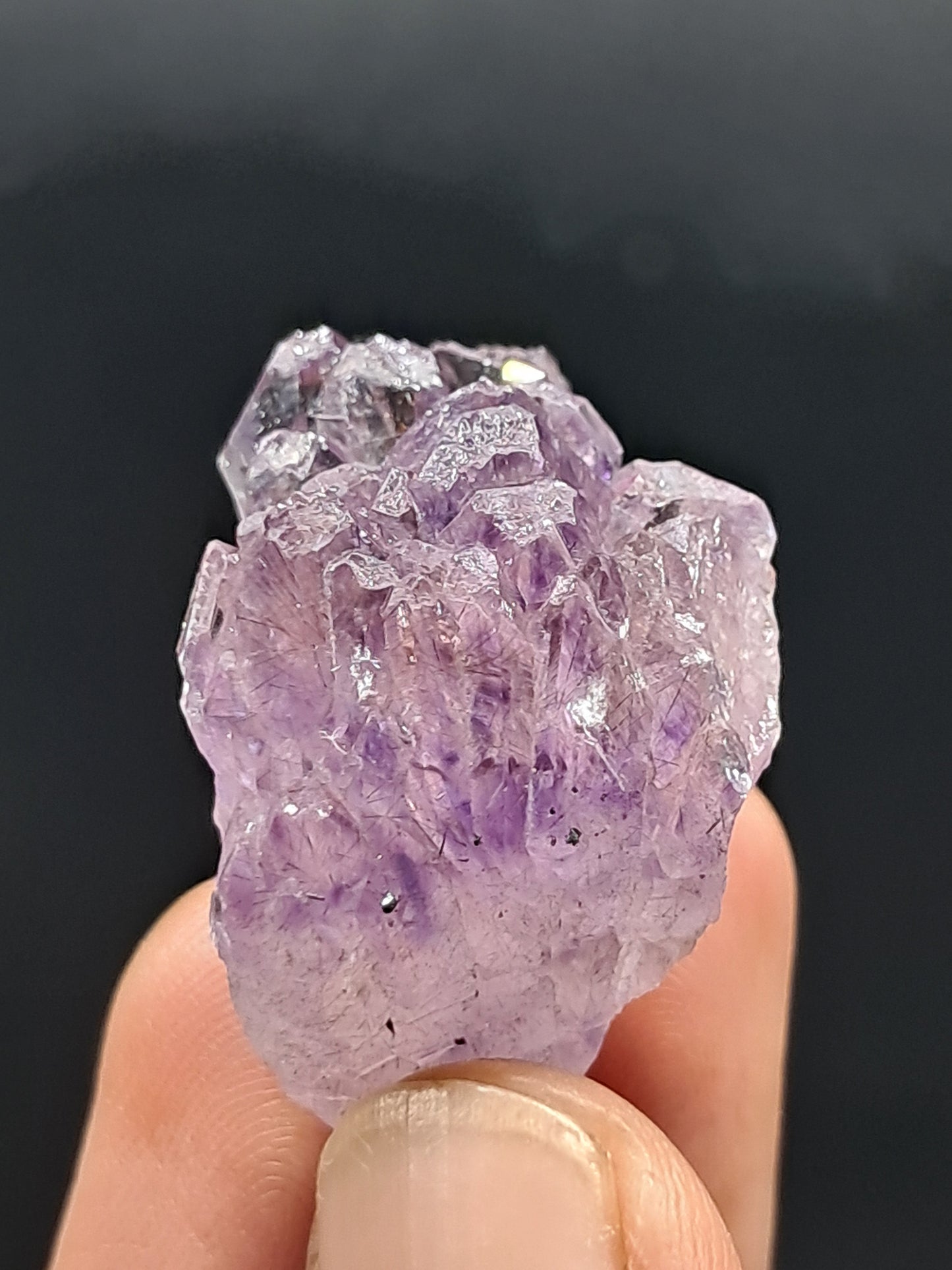 Formación de Amatista en "Panal" (Karur) | Crecimiento interno | Cristal natural | Ejemplar mineral | Super Seven #KA161