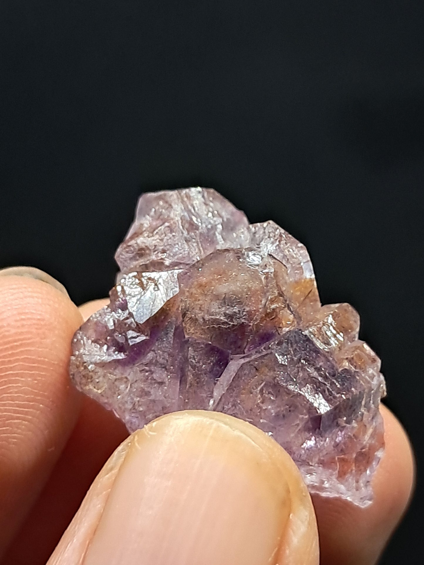 Formación de Amatista en "Panal" (Karur) | Crecimiento interno | Cristal natural | Ejemplar mineral | Super Seven #KA163