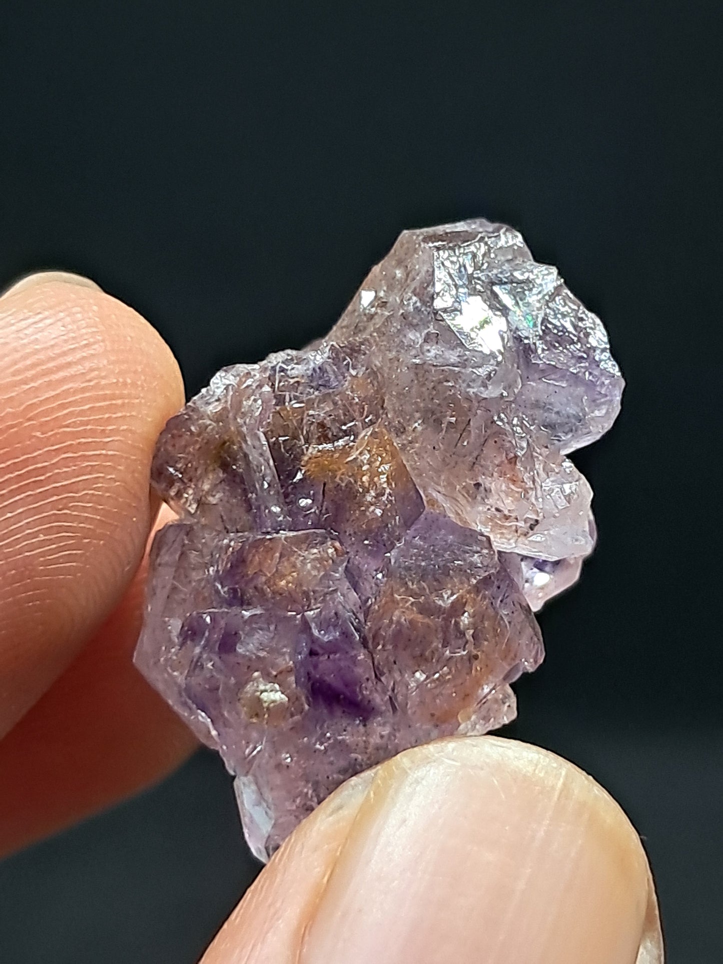 Formación de Amatista en "Panal" (Karur) | Crecimiento interno | Cristal natural | Ejemplar mineral | Super Seven #KA163
