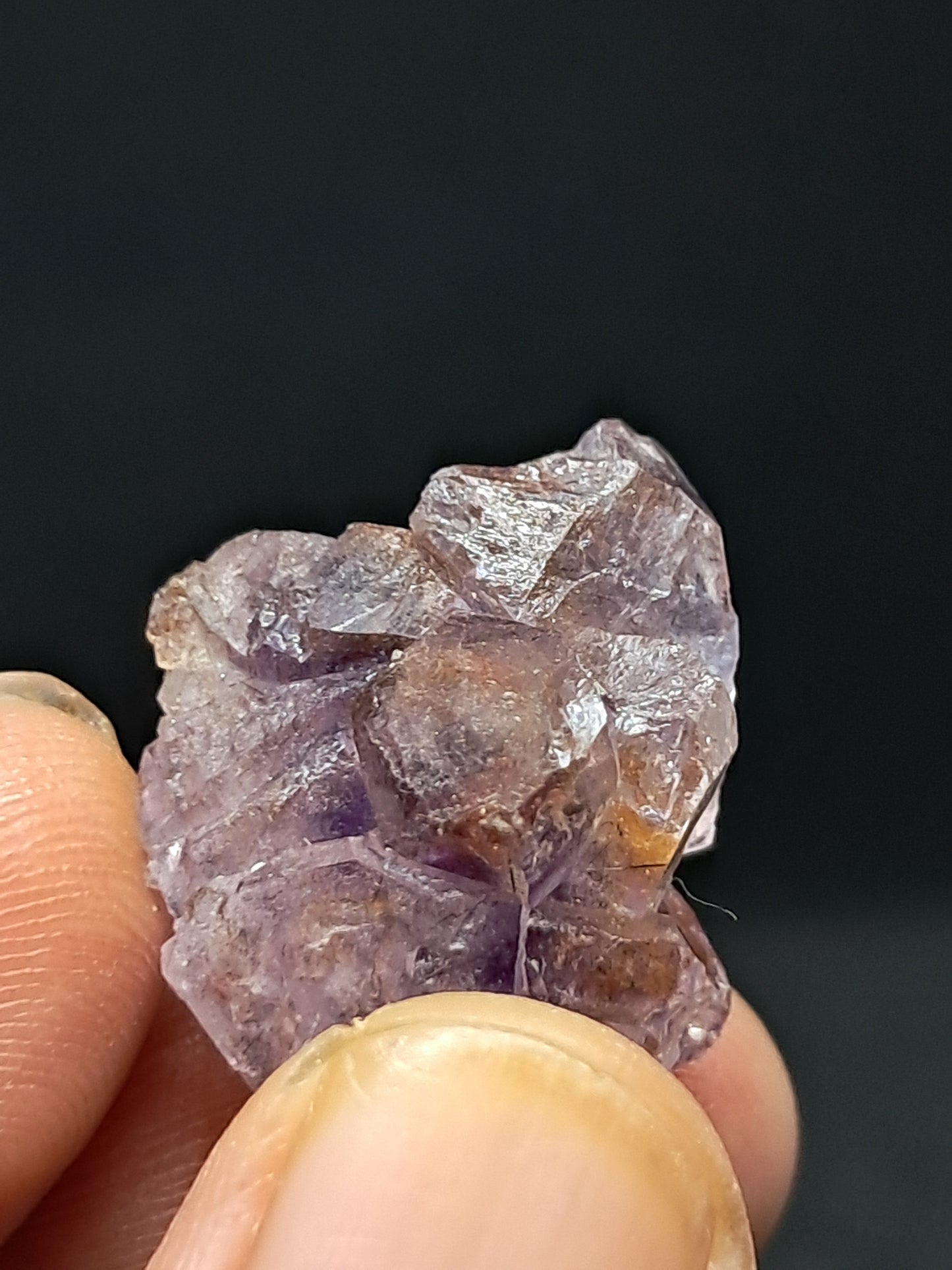 Formación de Amatista en "Panal" (Karur) | Crecimiento interno | Cristal natural | Ejemplar mineral | Super Seven #KA163